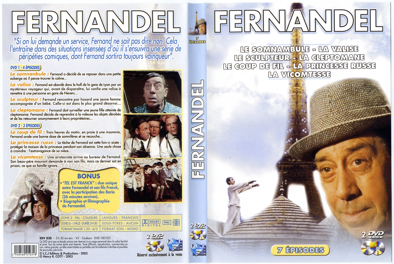 Jaquette DVD Fernandel