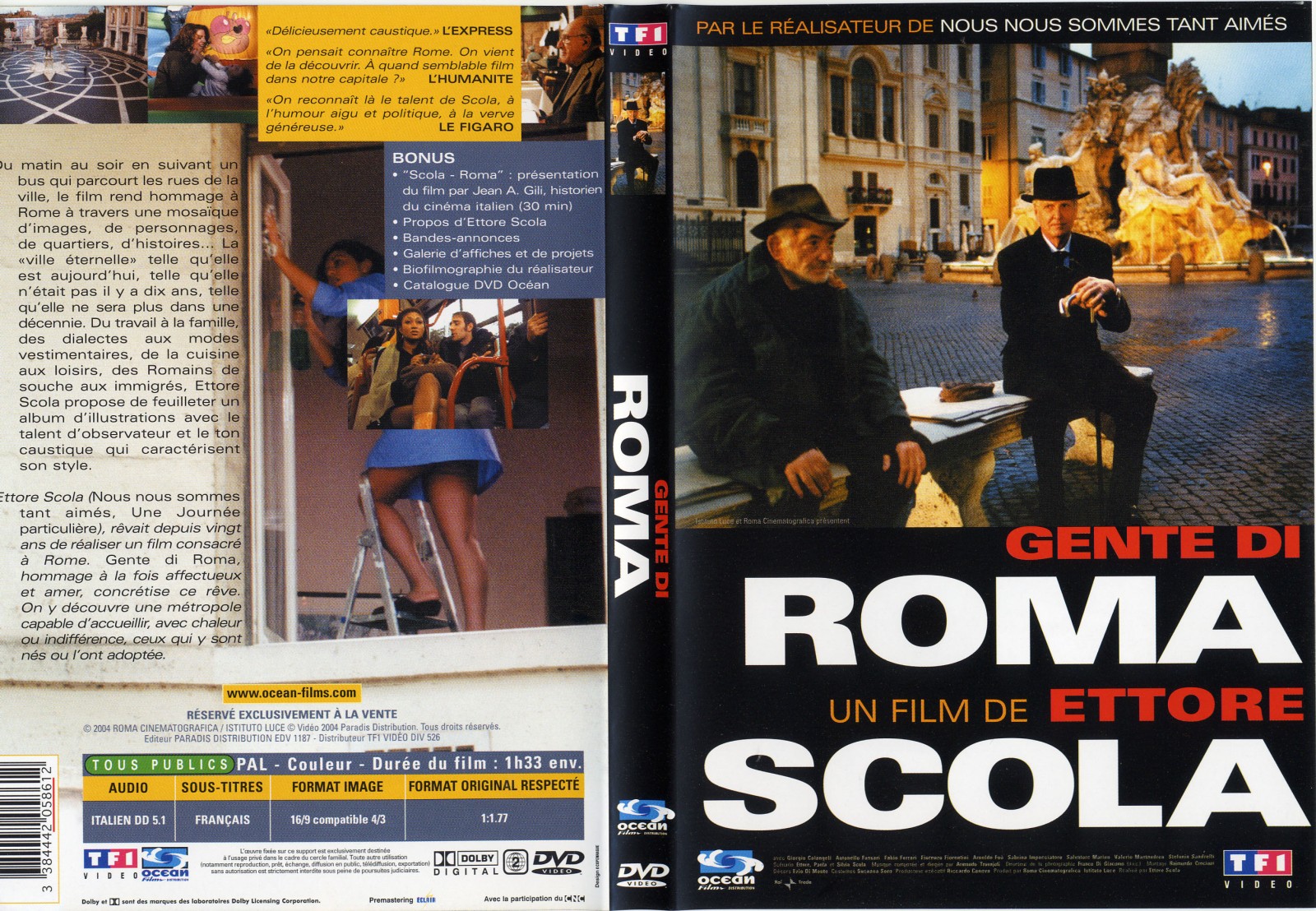 Jaquette DVD Gente di Roma
