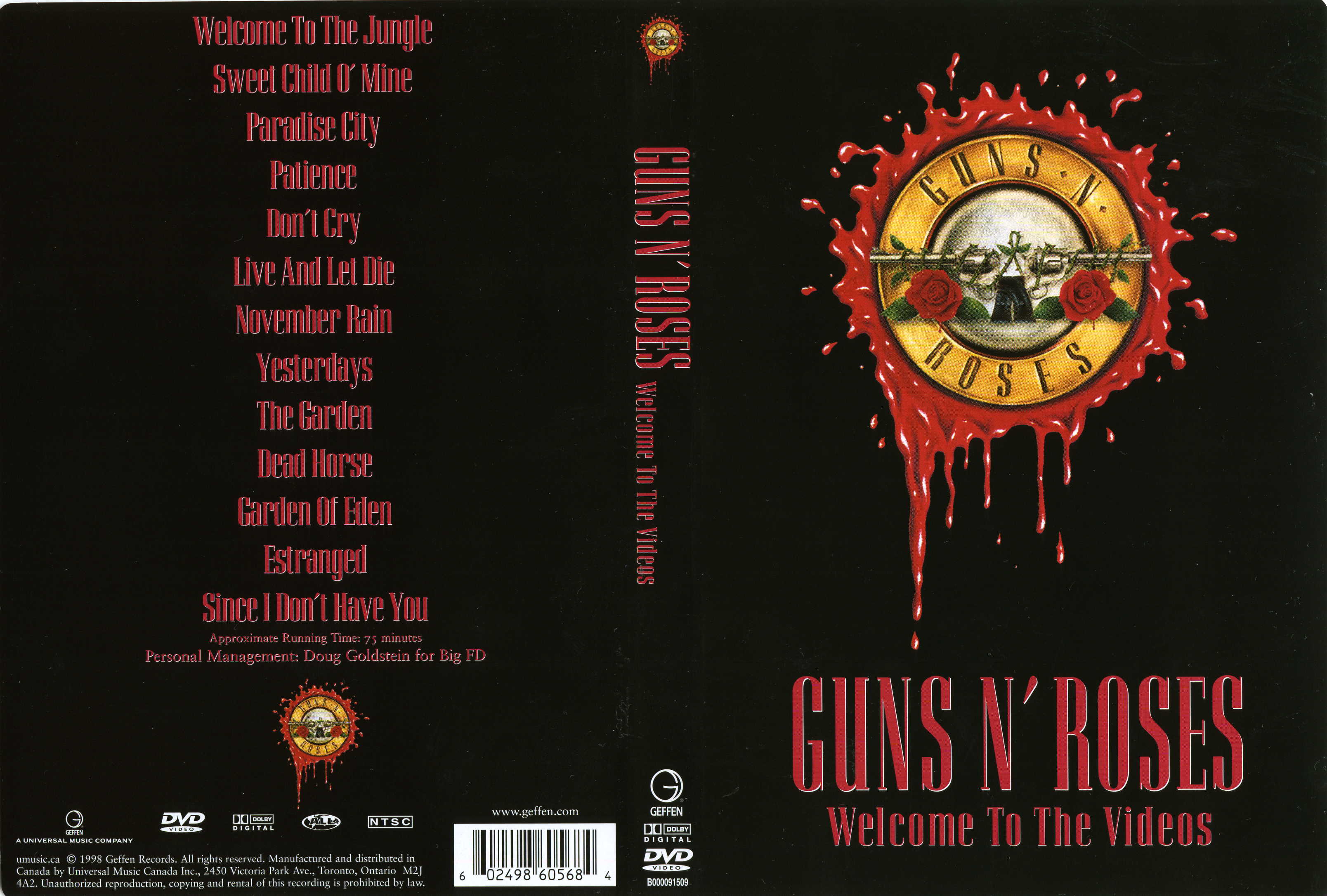 Jaquette DVD Guns N Roses - Welcome to the videos
