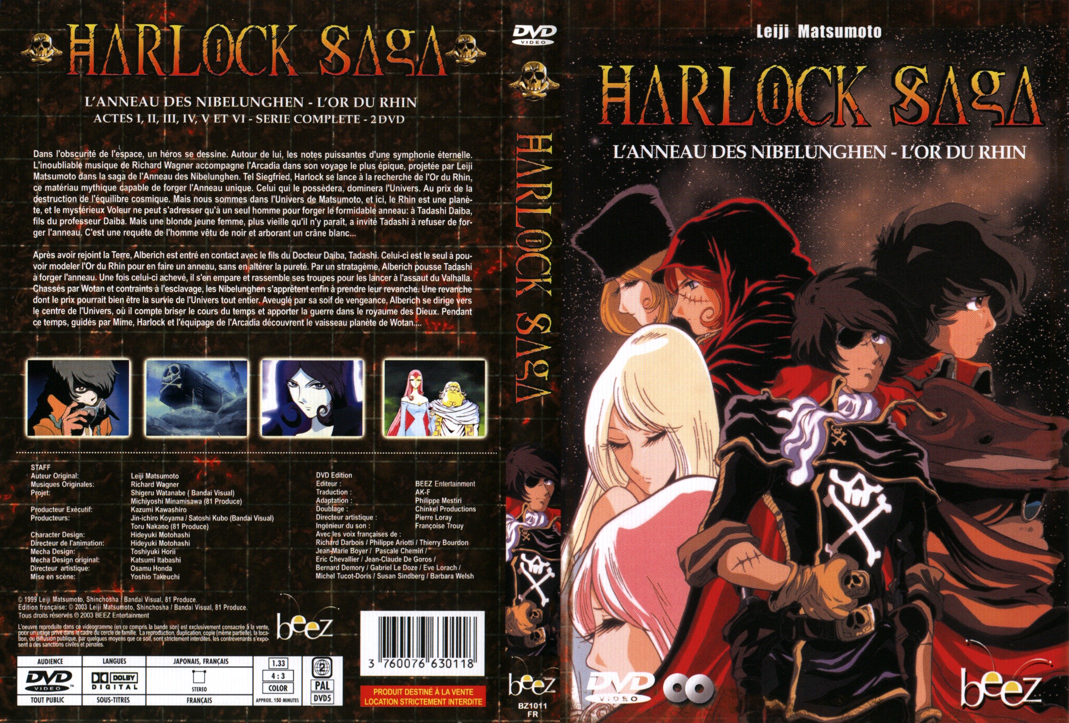 Jaquette DVD Harlock Saga