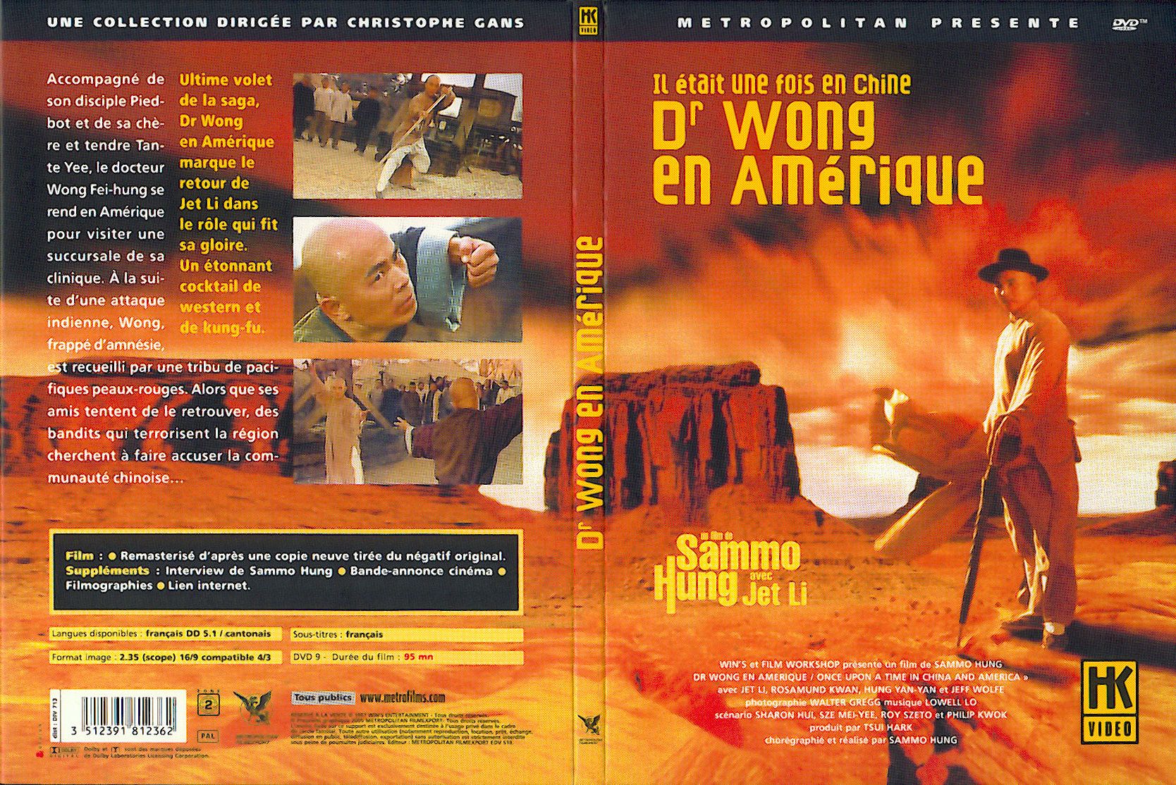 Jaquette DVD Il etait une fois en chine 6 Dr Wong en amerique