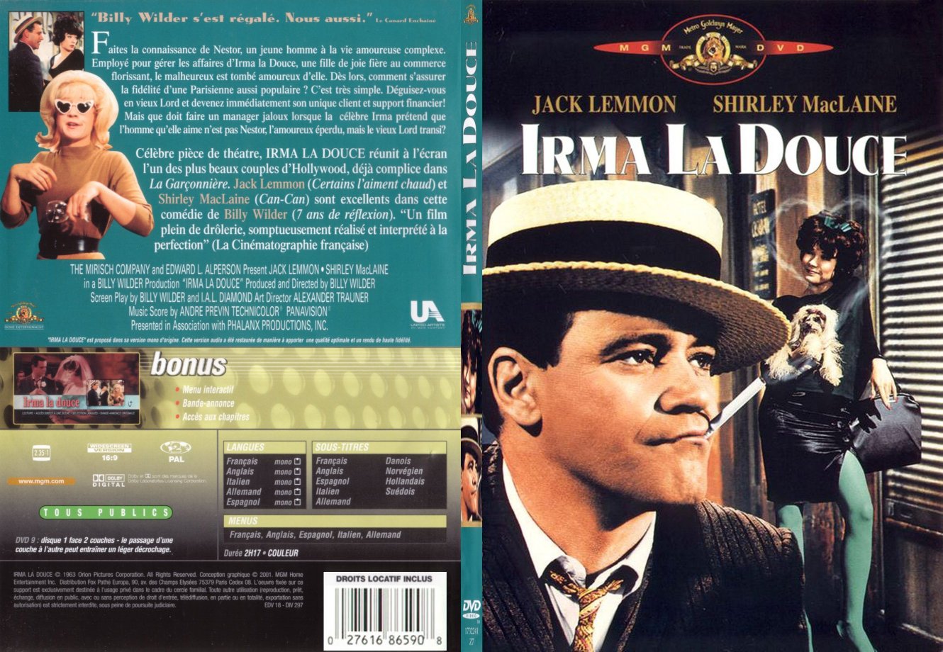 Jaquette DVD Irma la Douce - SLIM