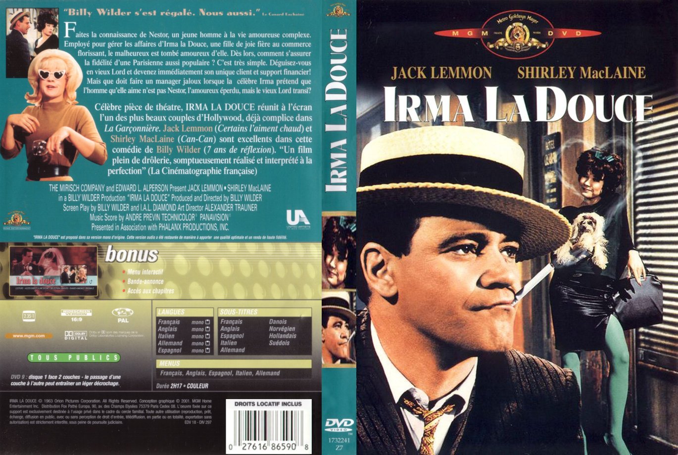 Jaquette DVD Irma la Douce v2