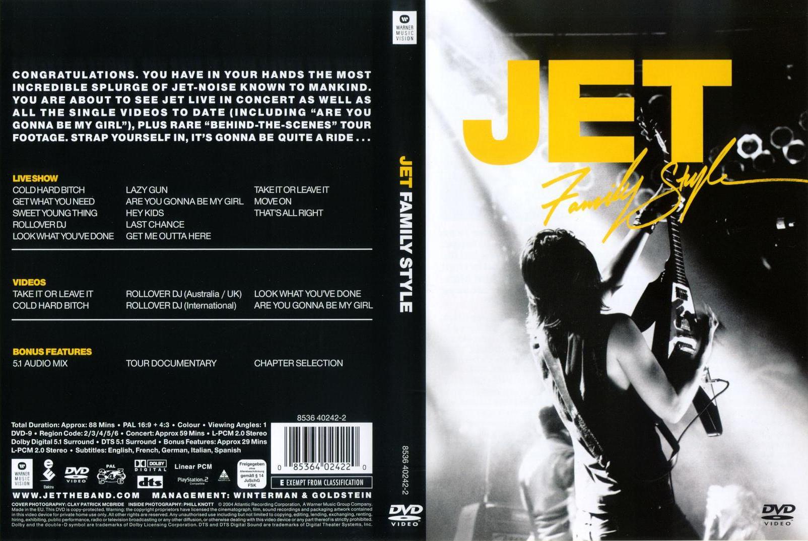 Jaquette DVD Jet family style