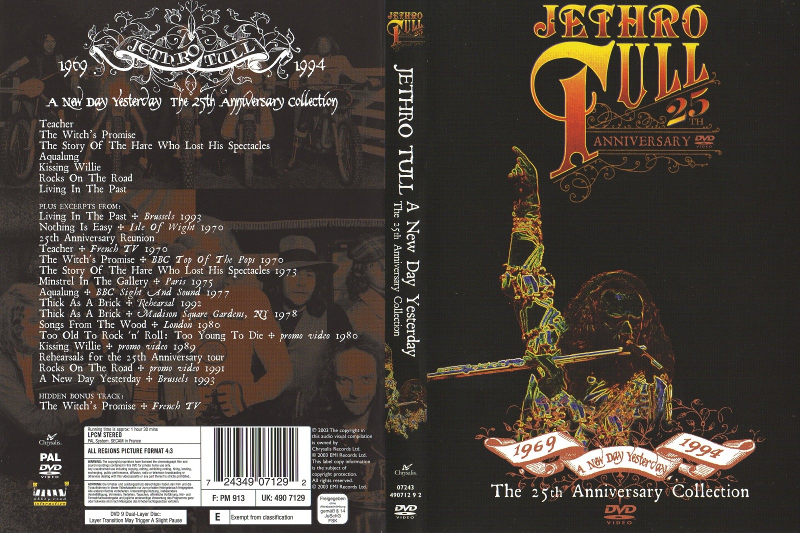 Jaquette DVD Jethro Tull 25th Anniversary