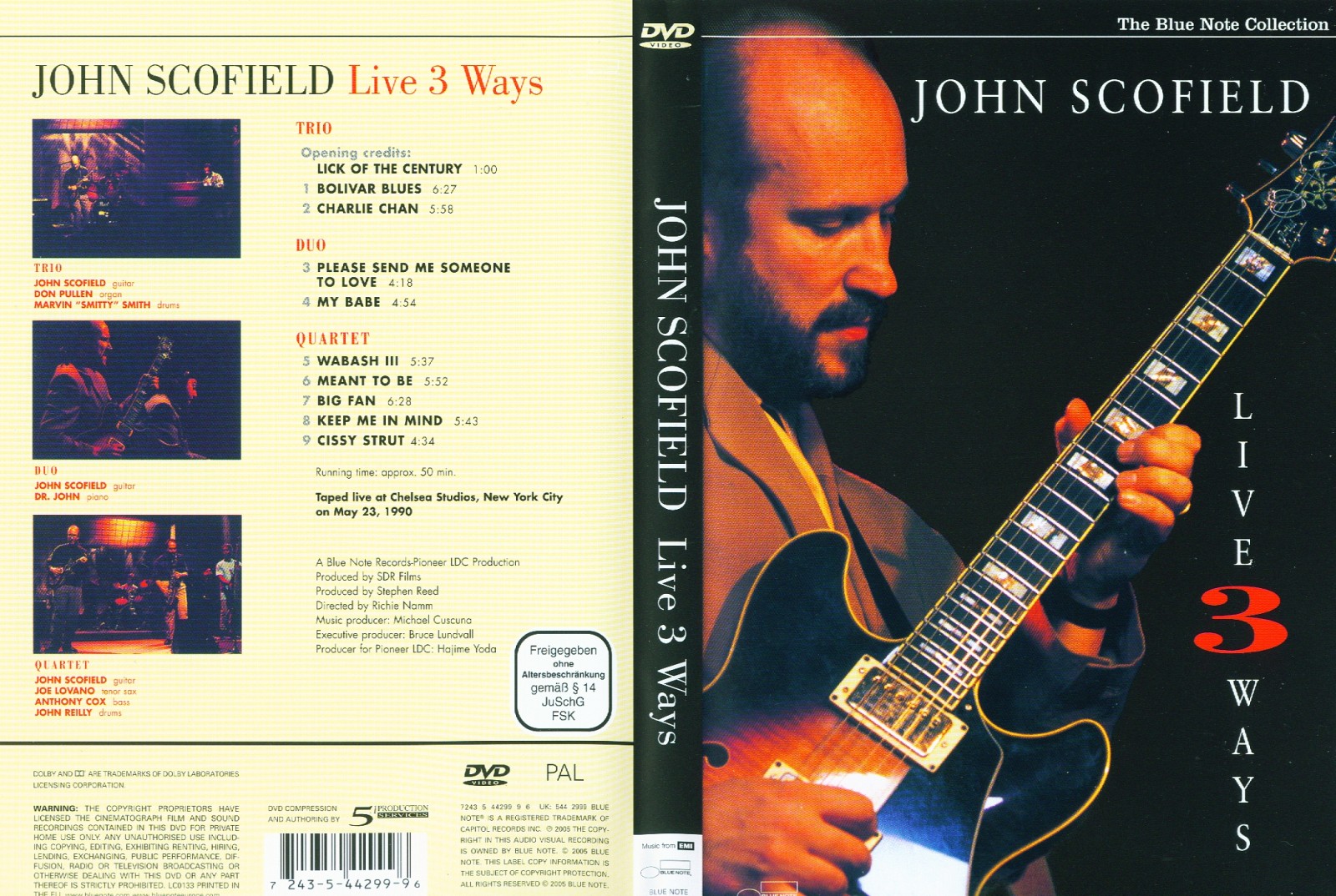 Jaquette DVD John Scofield  live 3 ways