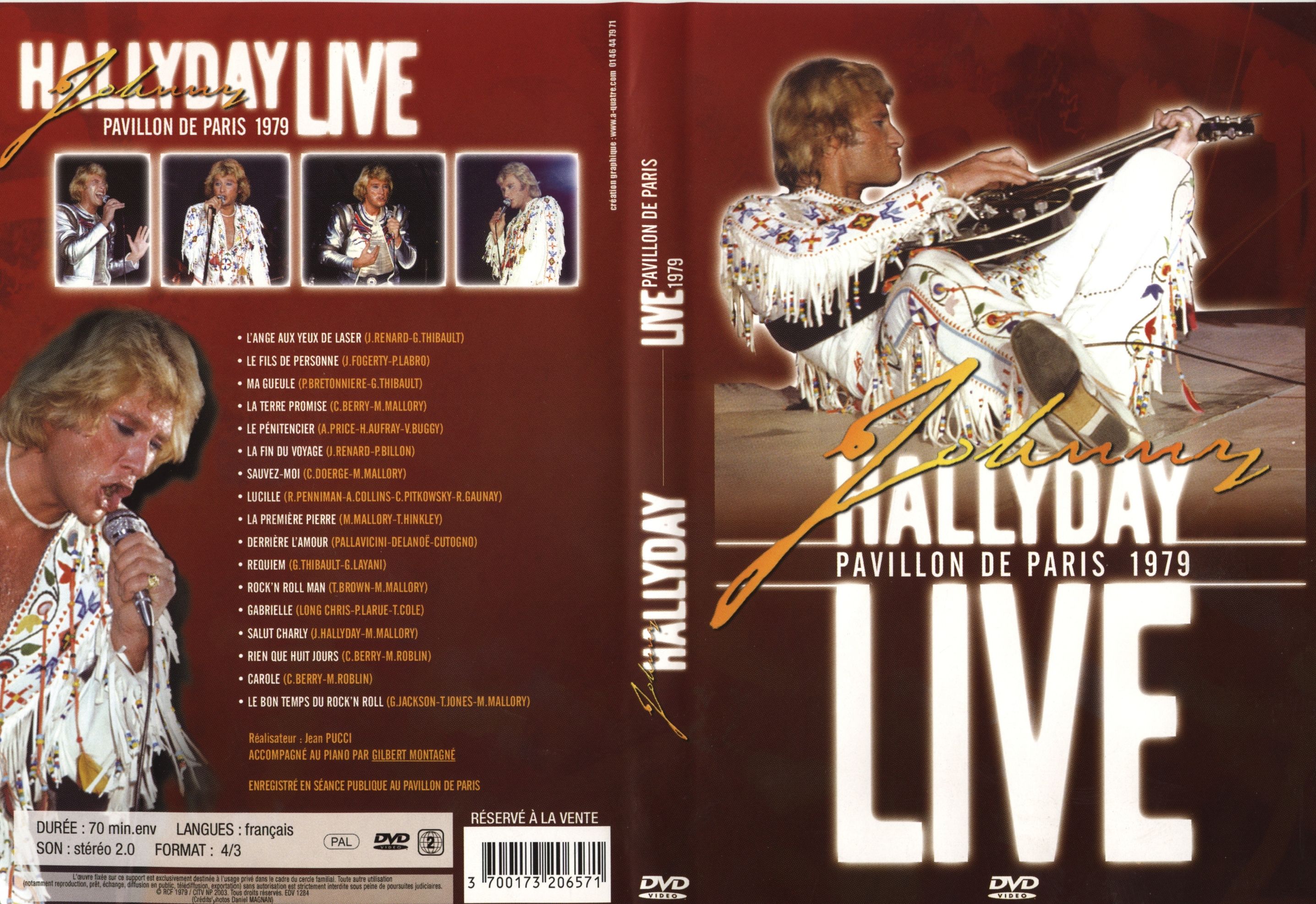 Jaquette DVD Johnny Hallyday Pavillon de Paris 1979