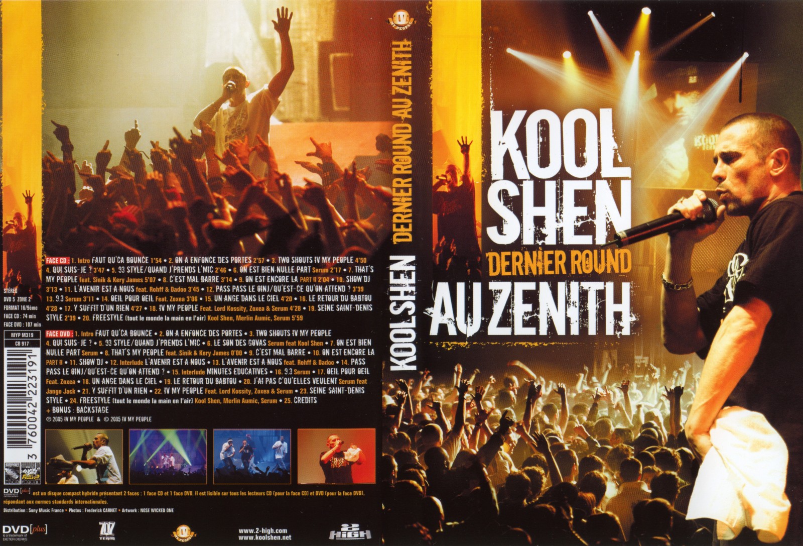 Jaquette DVD Kool Shen - Dernier round au Zenith