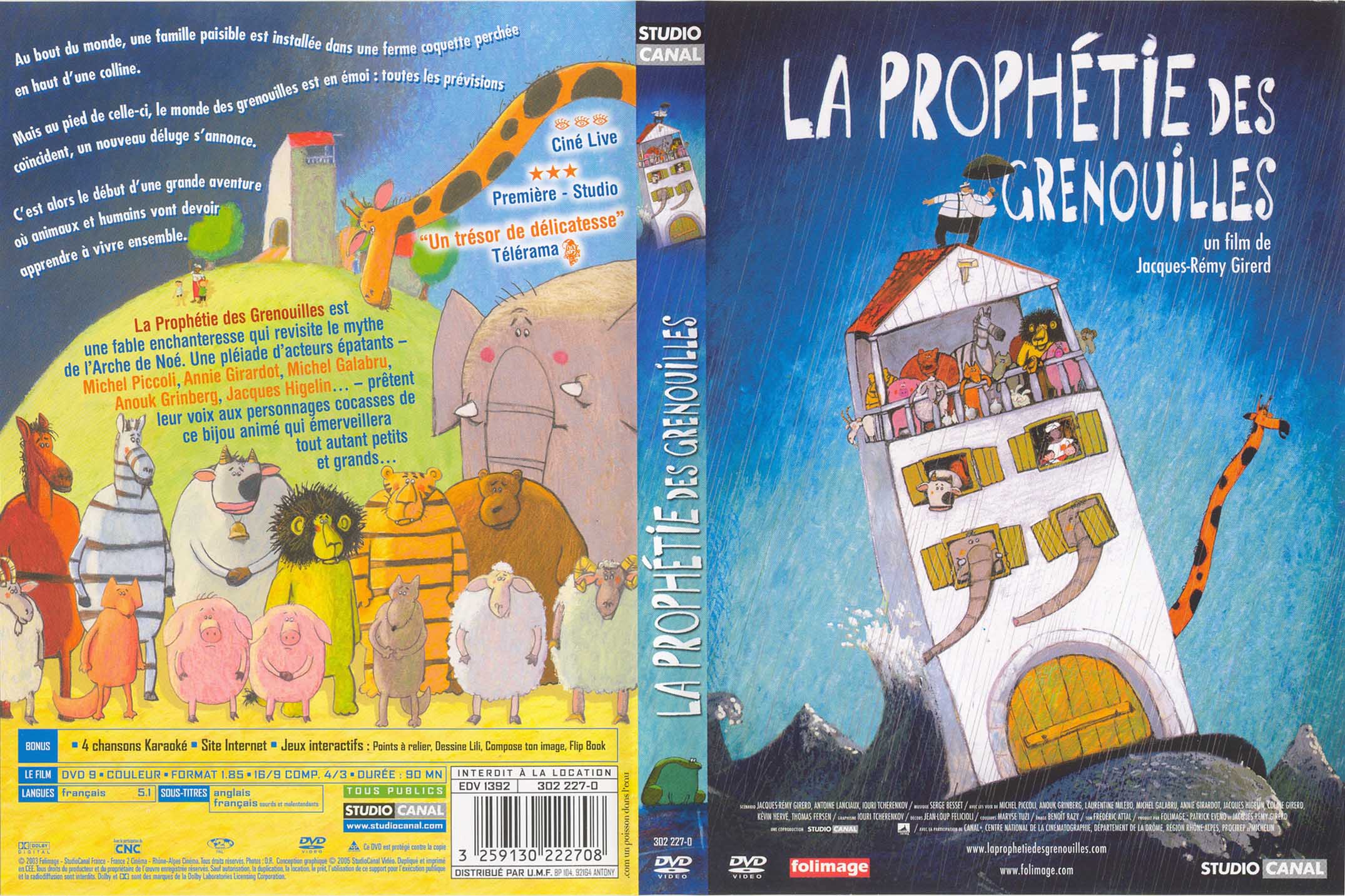 Jaquette DVD La prophtie des grenouilles