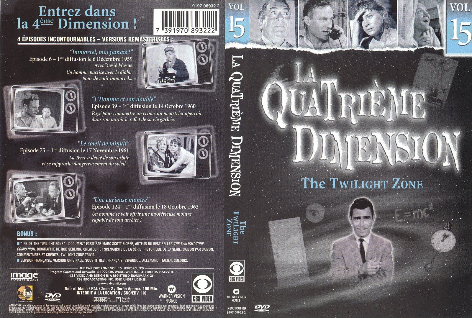 Jaquette DVD La quatrieme dimension vol 15