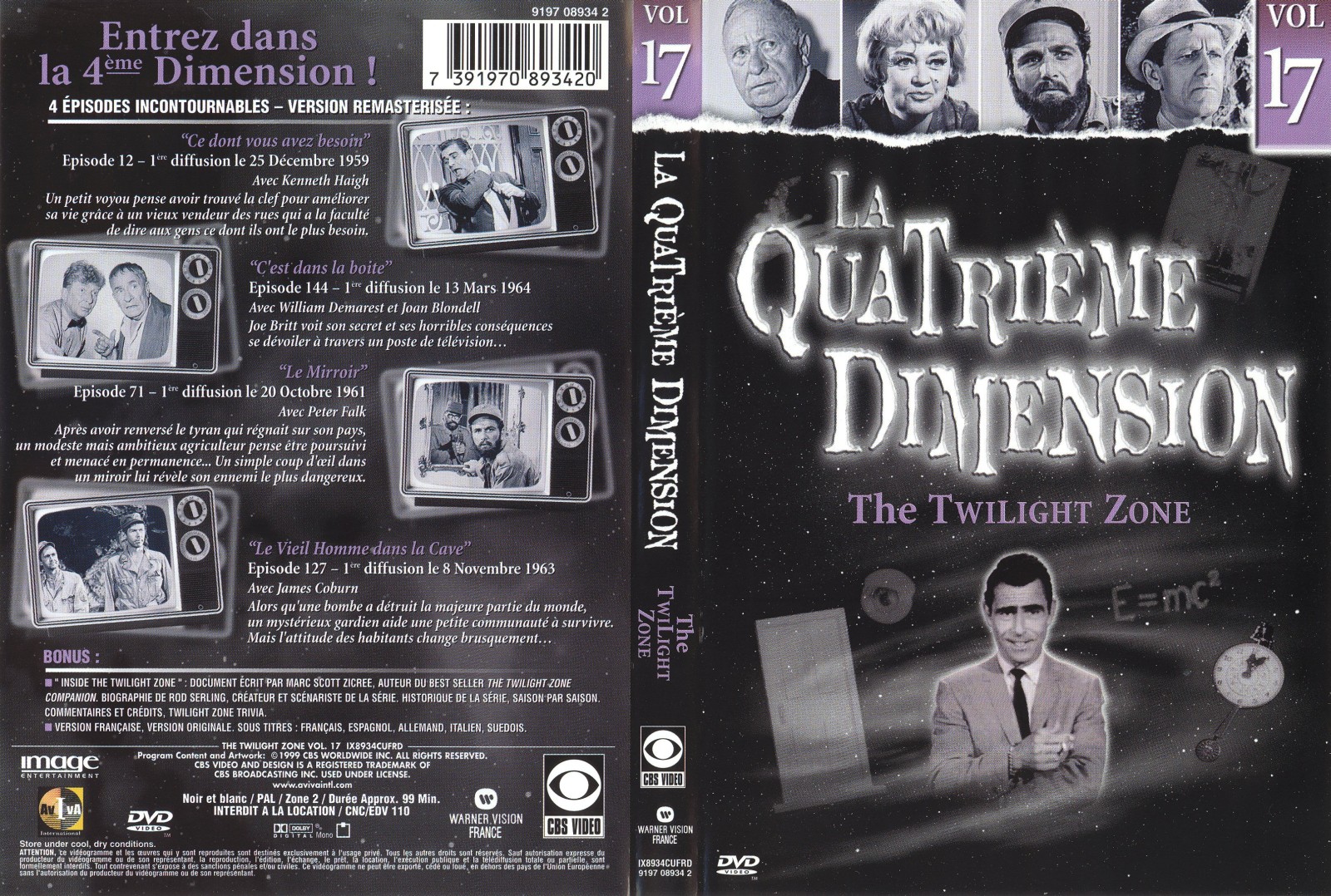 Jaquette DVD La quatrieme dimension vol 17