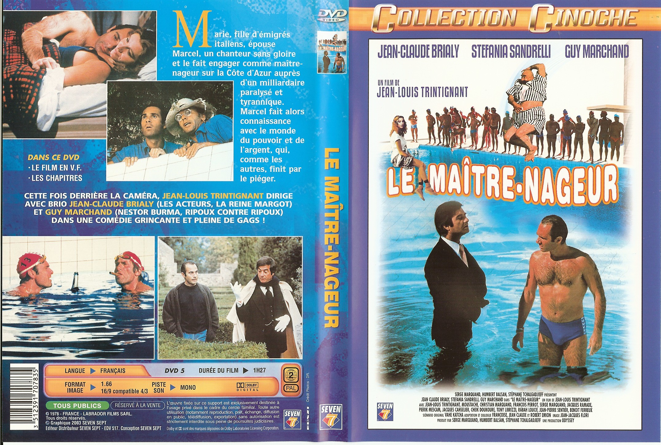 Jaquette DVD Le maitre-nageur