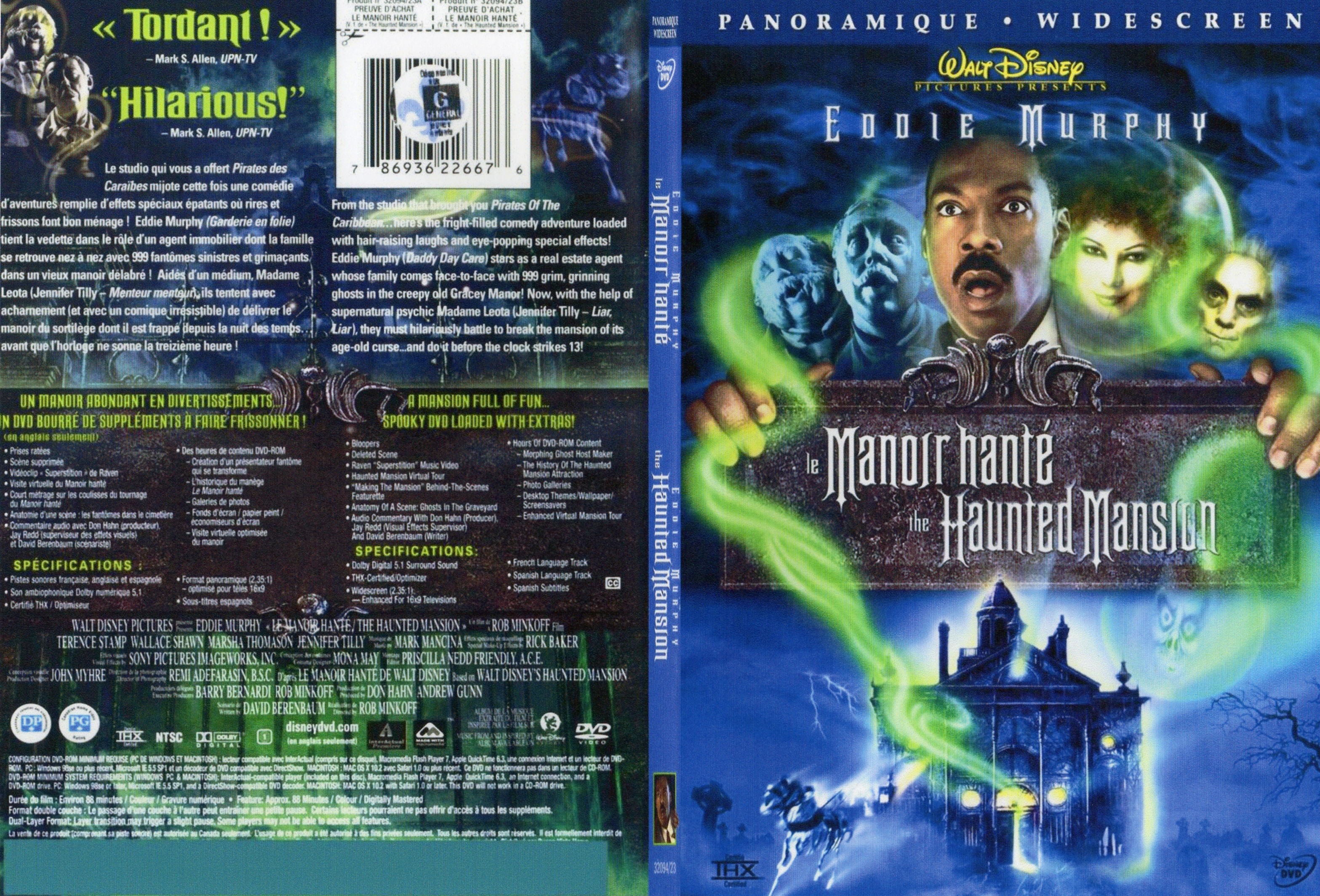 Jaquette DVD Le manoir hant et les 999 fantomes - SLIM