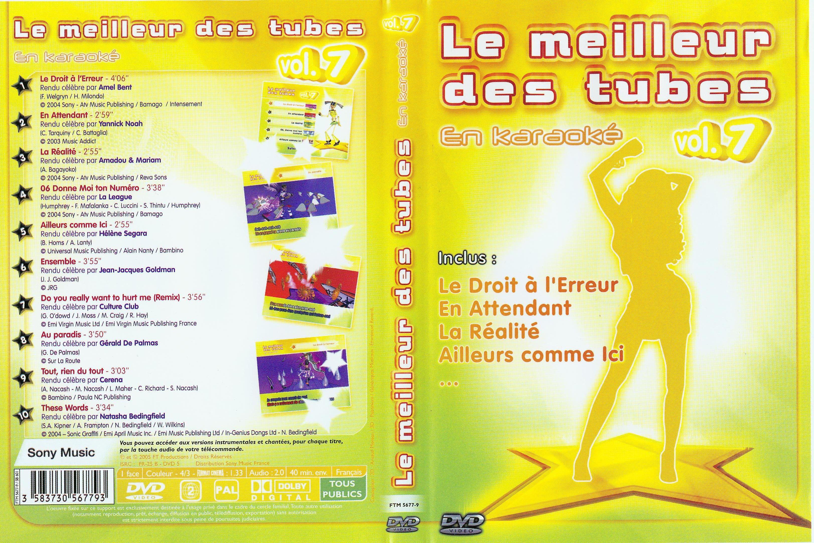 Jaquette DVD Le meilleur des tubes vol 7