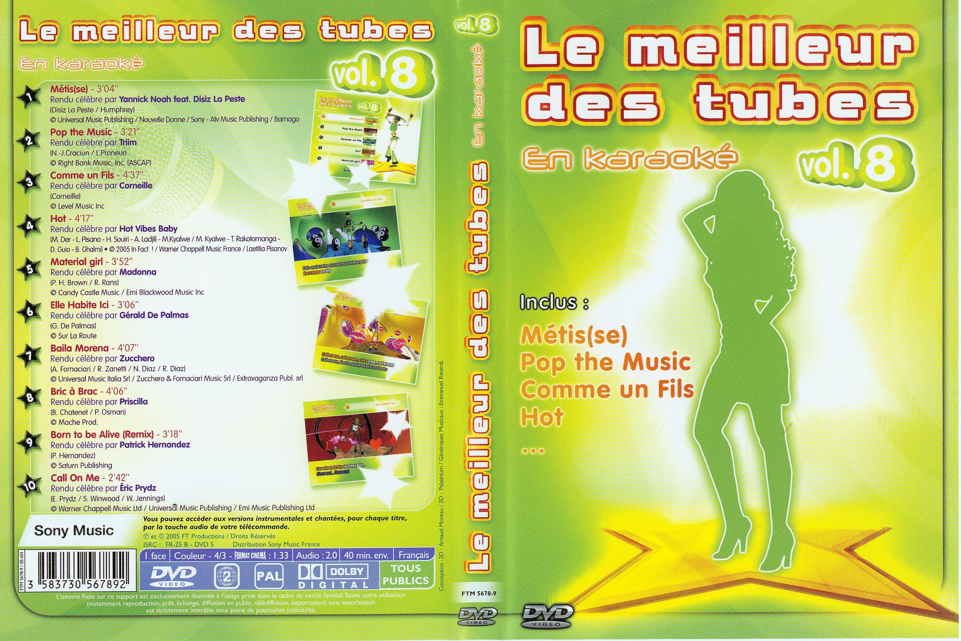 Jaquette DVD Le meilleur des tubes vol 8