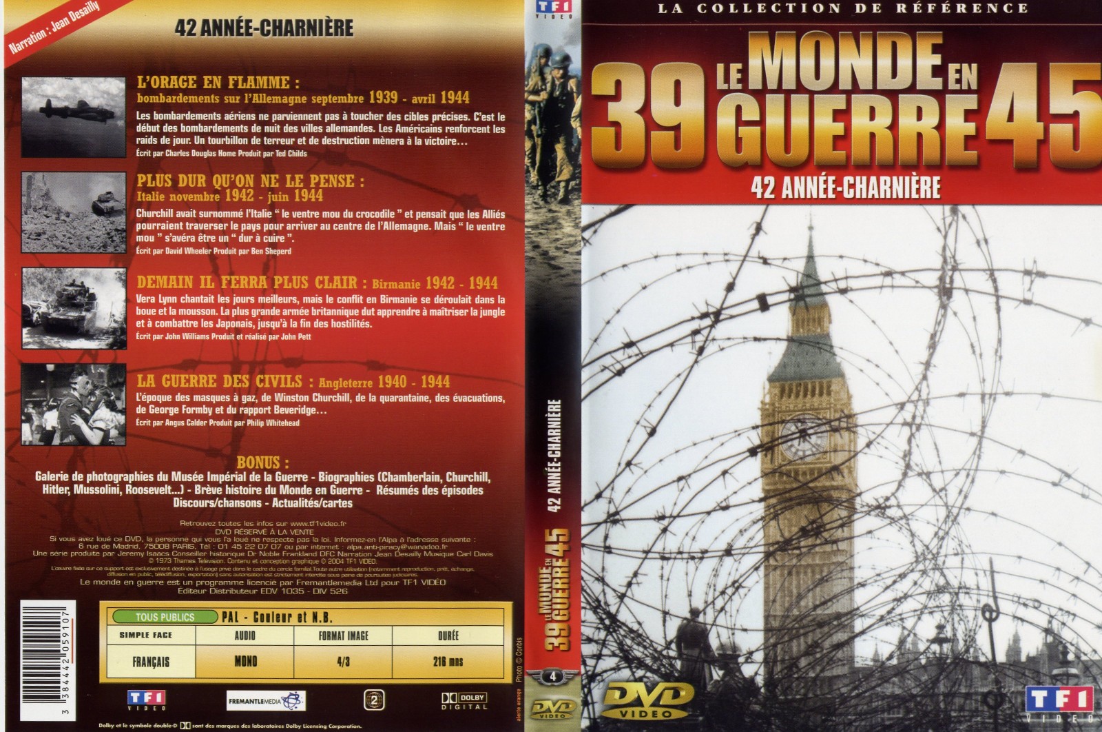 Jaquette DVD Le monde en guerre - 42 anne charnire