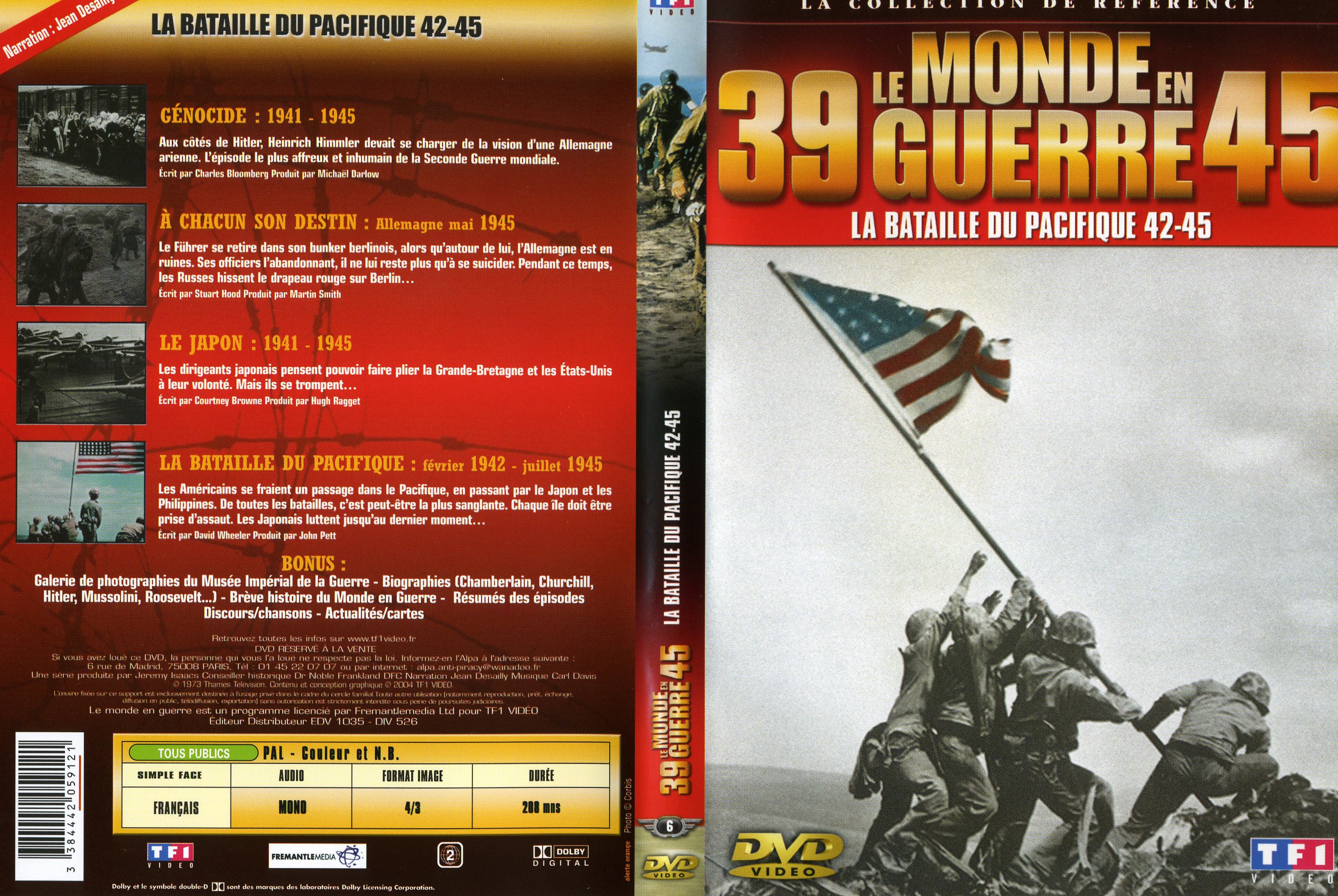 Jaquette DVD Le monde en guerre - La bataille du pacifique 42-45
