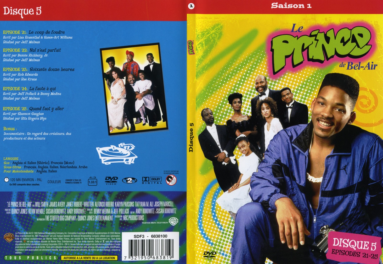 Jaquette DVD Le prince de Bel Air saison1 vol 5