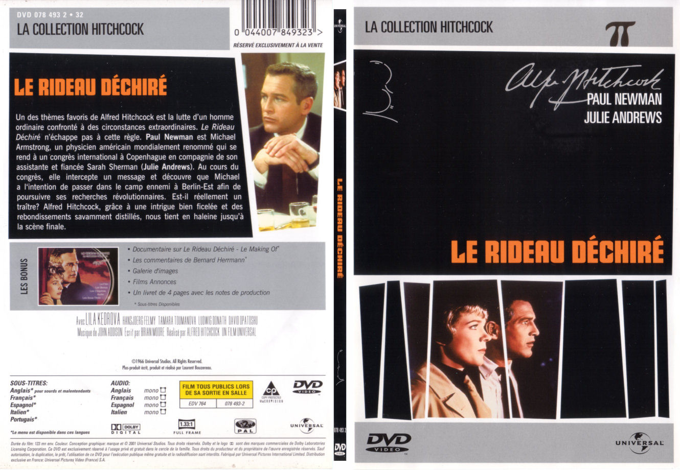 Jaquette DVD Le rideau dchir - SLIM