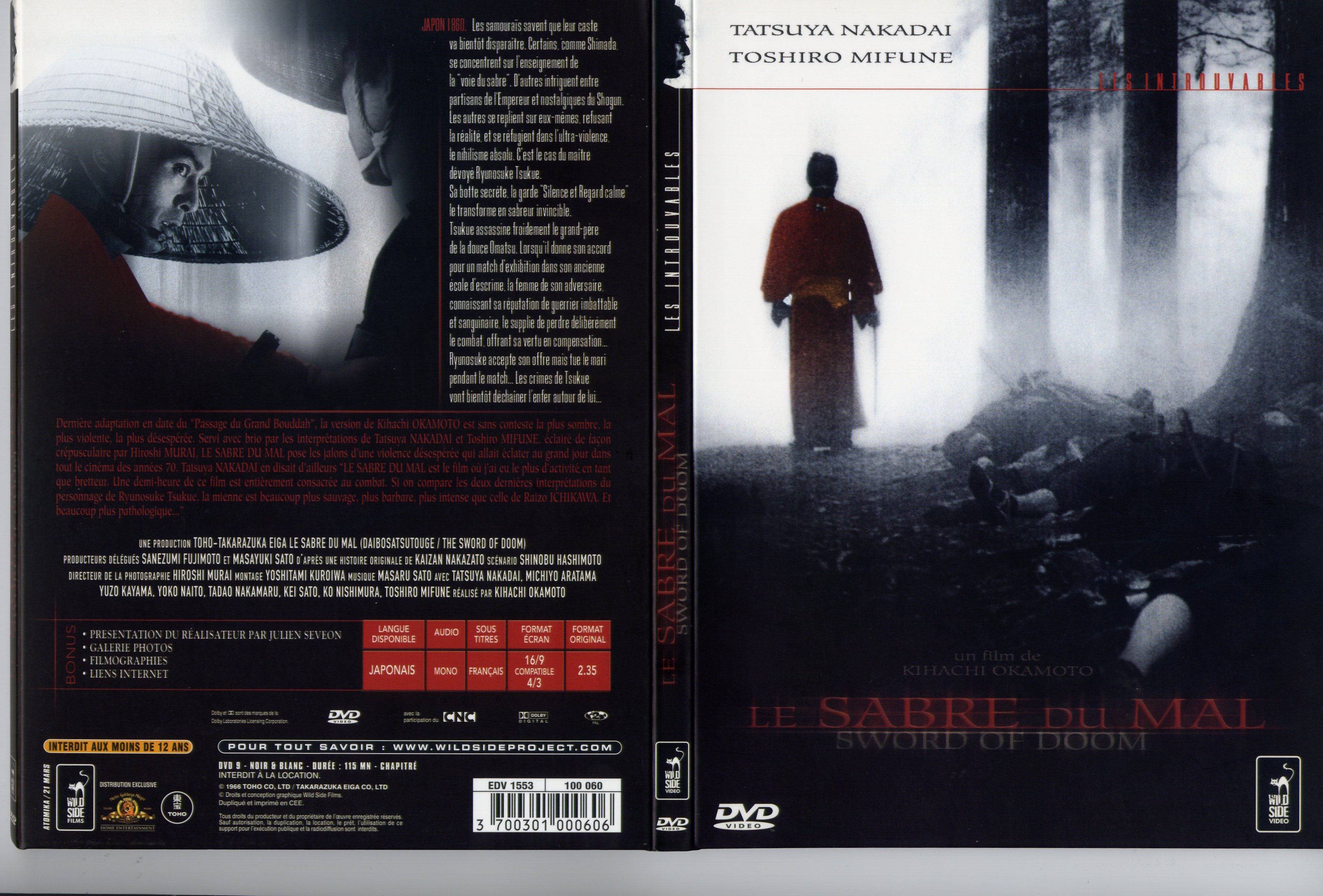 Jaquette DVD Le sabre du mal