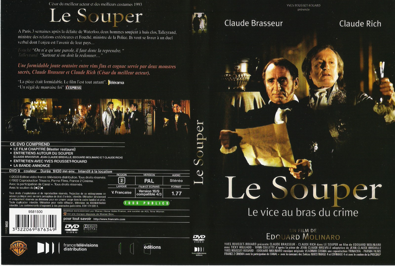 Jaquette DVD Le souper