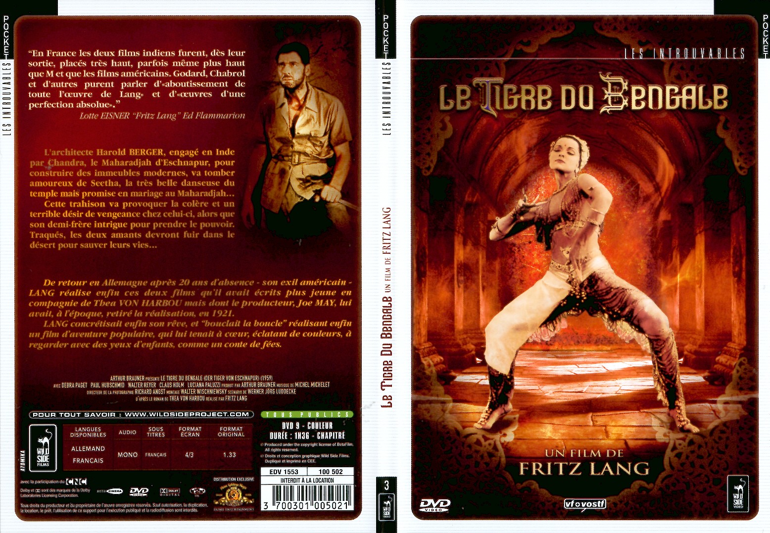 Jaquette DVD Le tigre du bengale - SLIM