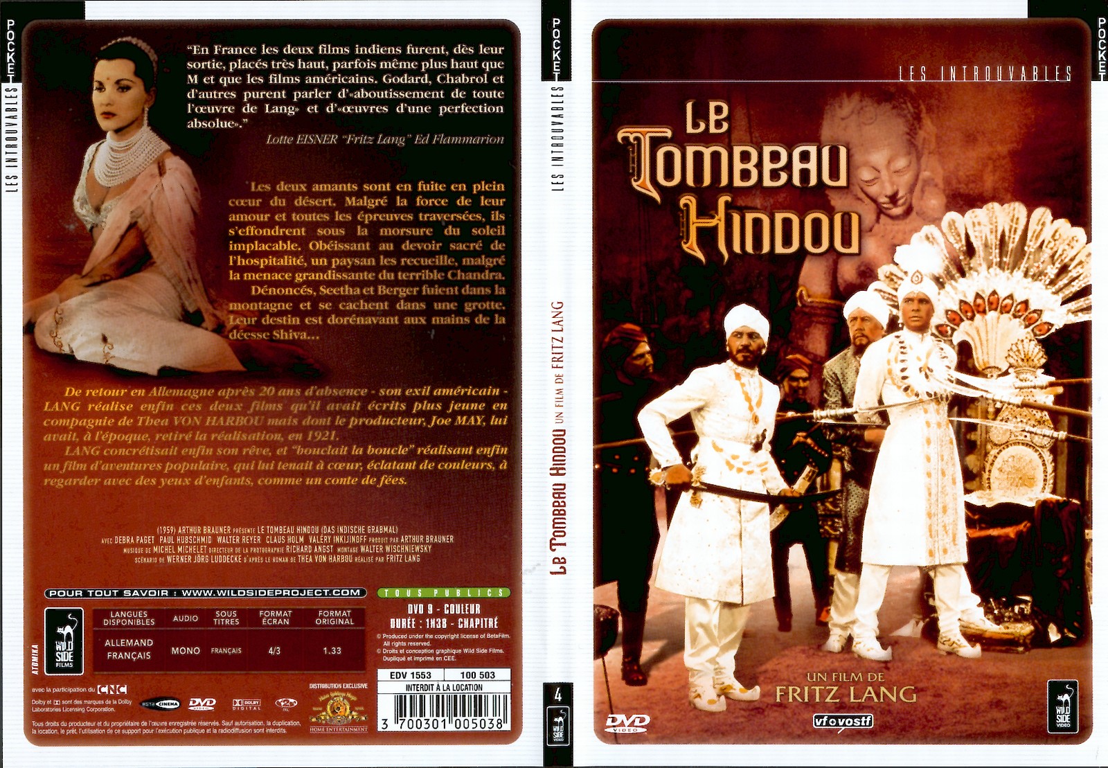 Jaquette DVD Le tombeau hindou - SLIM