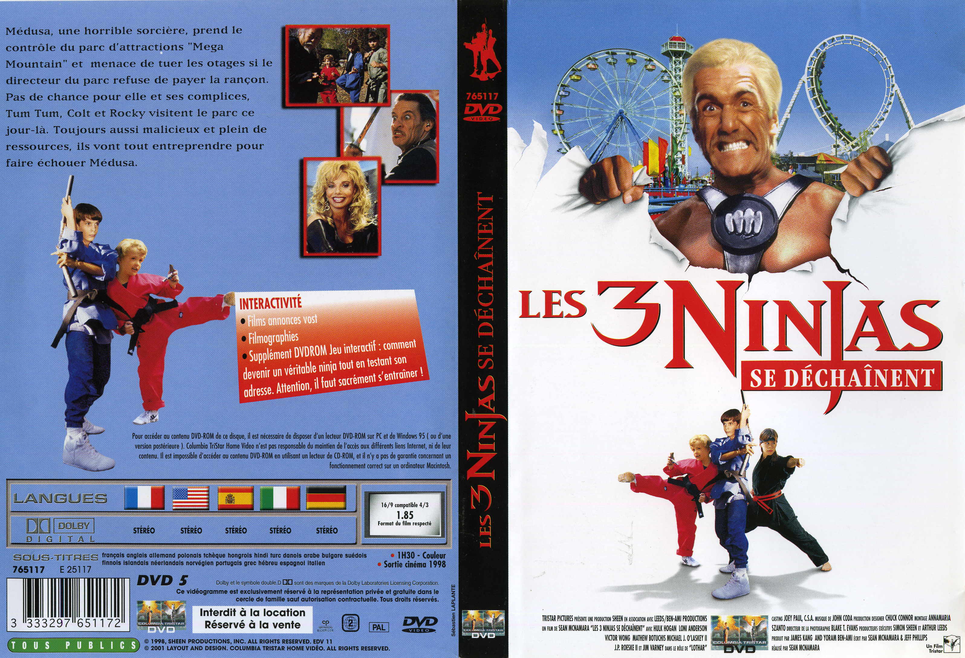 Jaquette DVD Les 3 ninjas se dchainent