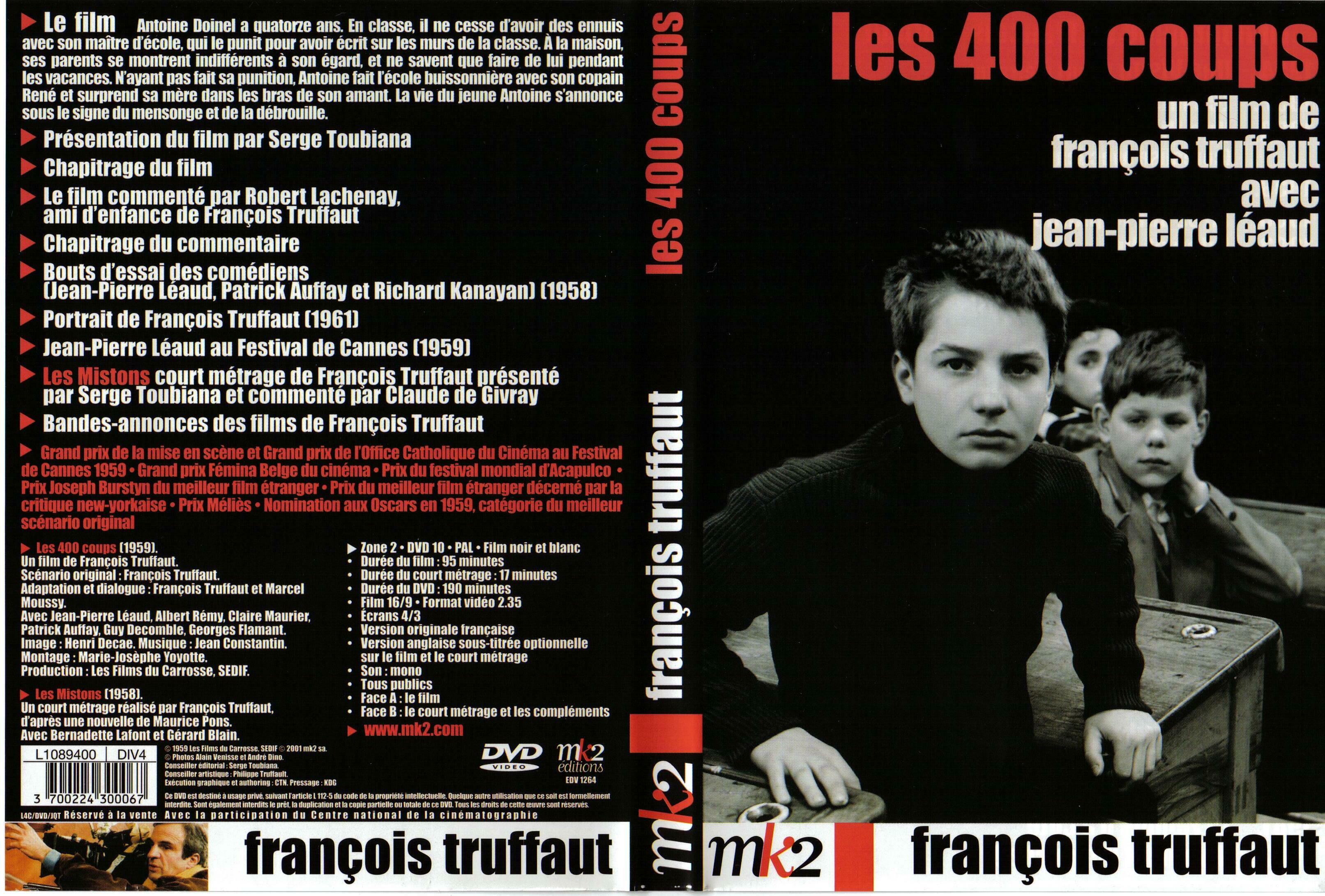 Jaquette DVD Les 400 coups v2