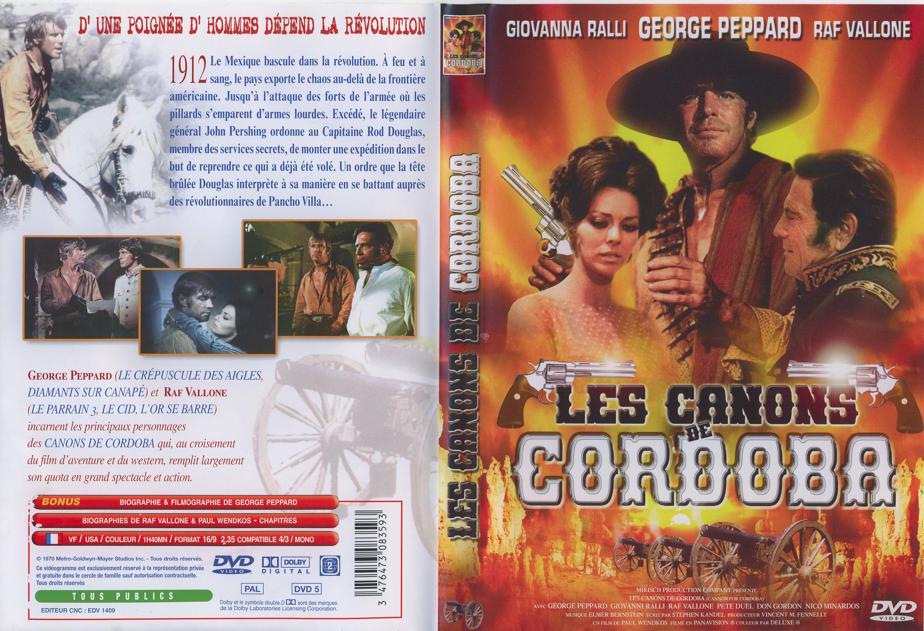 Jaquette DVD Les canons de Cordoba