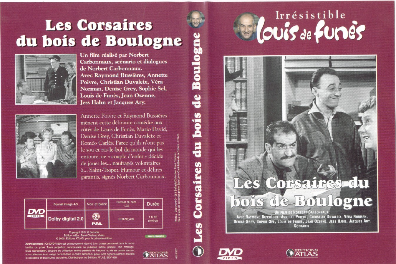 Jaquette DVD Les corsaires du bois de boulogne