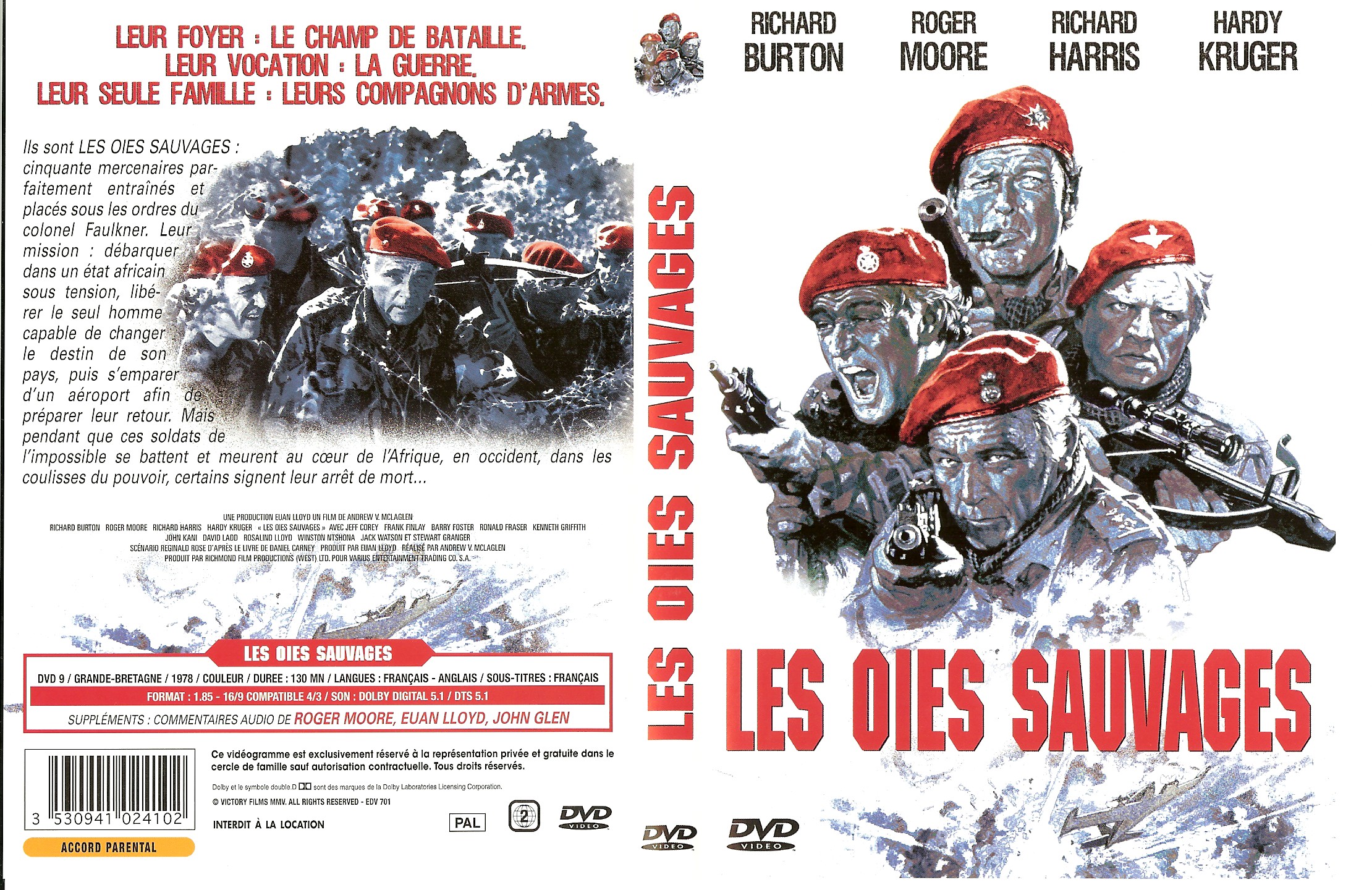 Jaquette DVD Les oies sauvages
