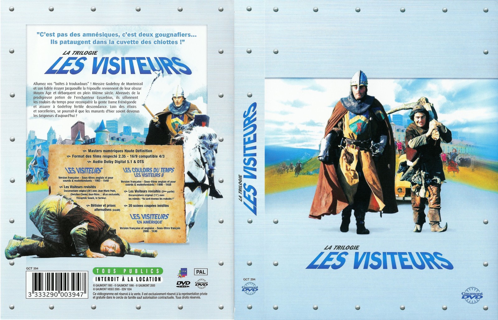 Jaquette DVD Les visiteurs - La trilogie
