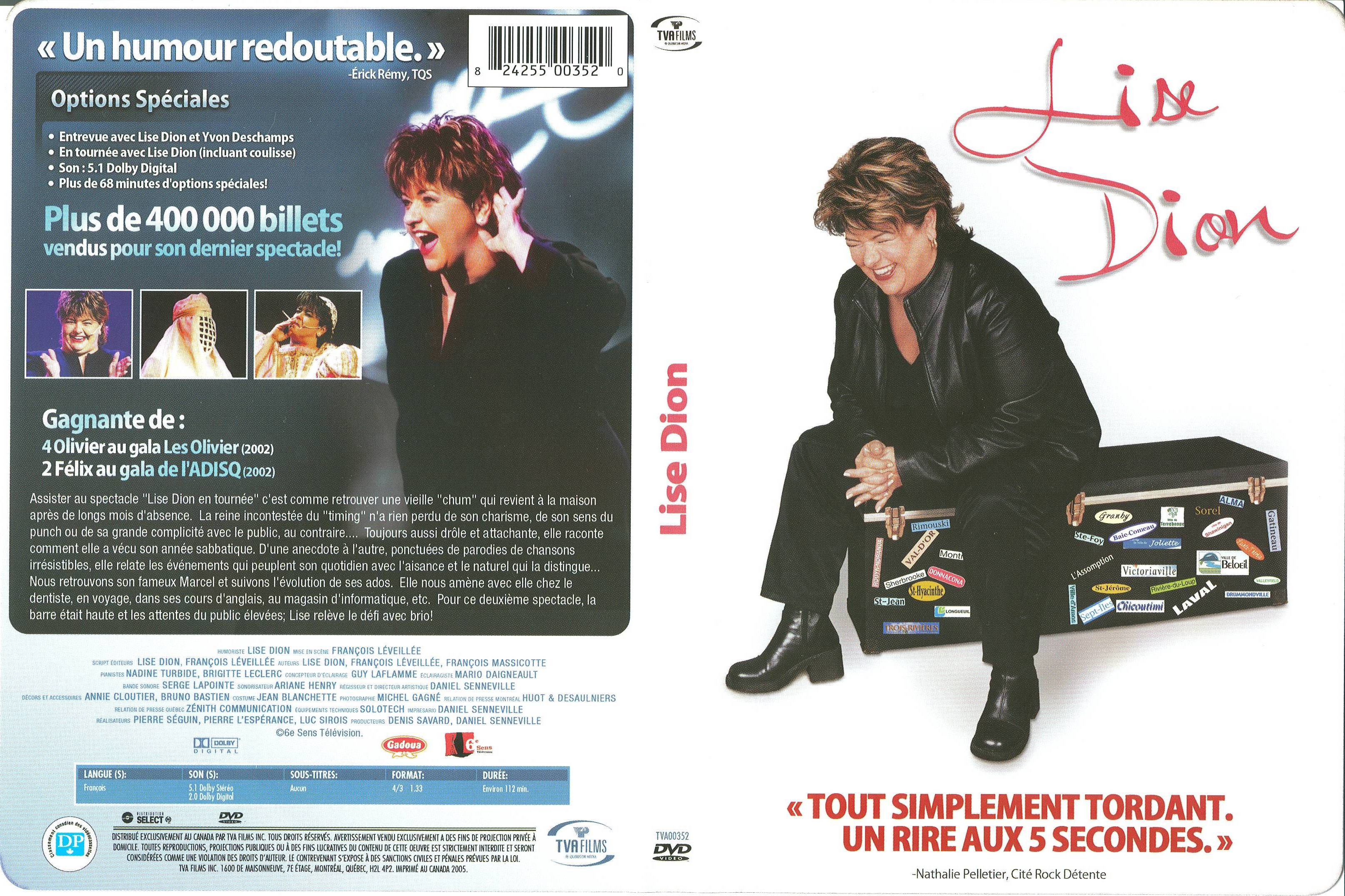 Jaquette DVD Lise Dion