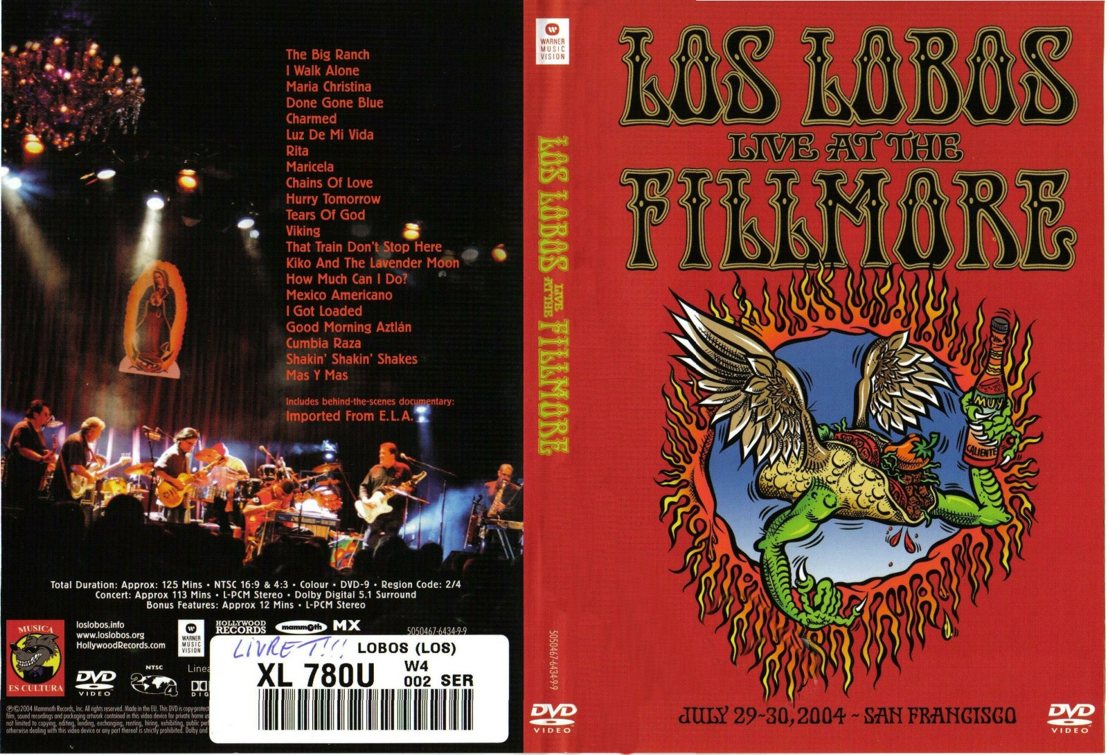 Jaquette DVD Los Lobos - live at the fillmore