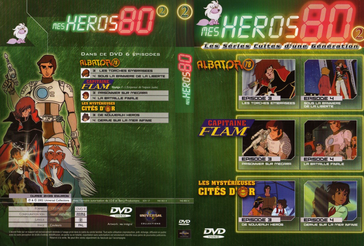 Jaquette DVD Mes hros 80 vol 2