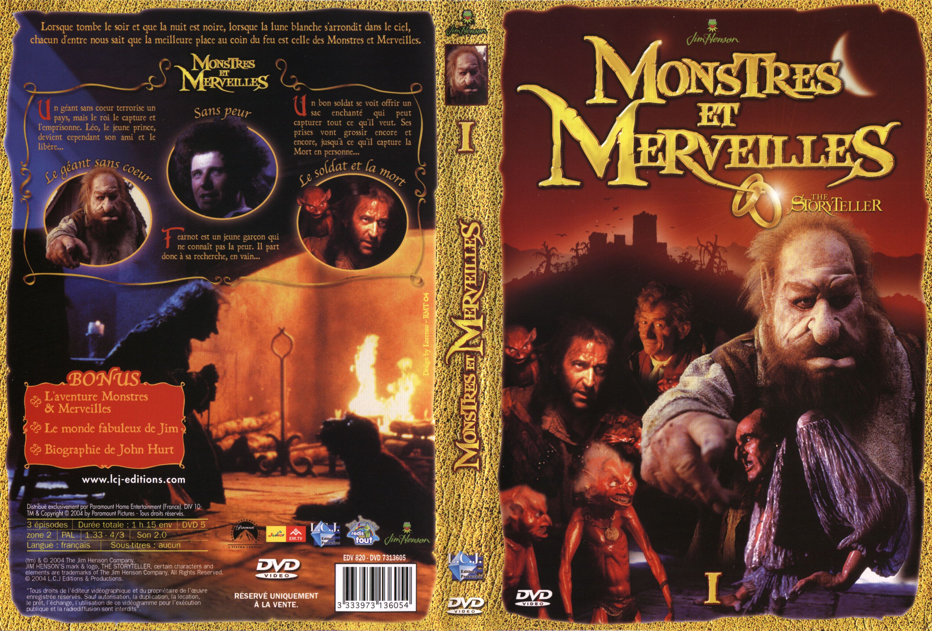 Jaquette DVD Monstres et Merveilles vol 1