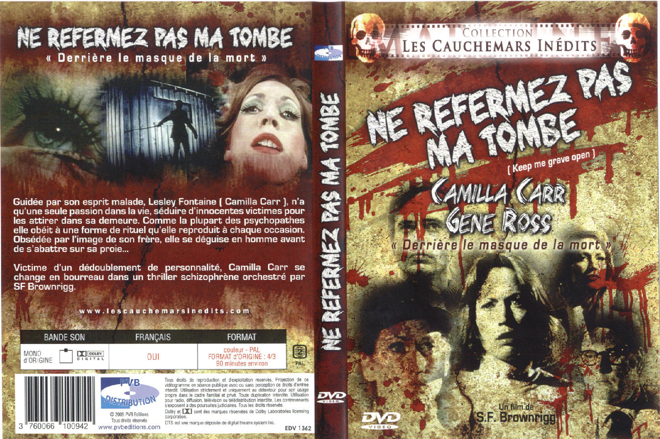 Jaquette DVD Ne refermez pas ma tombe