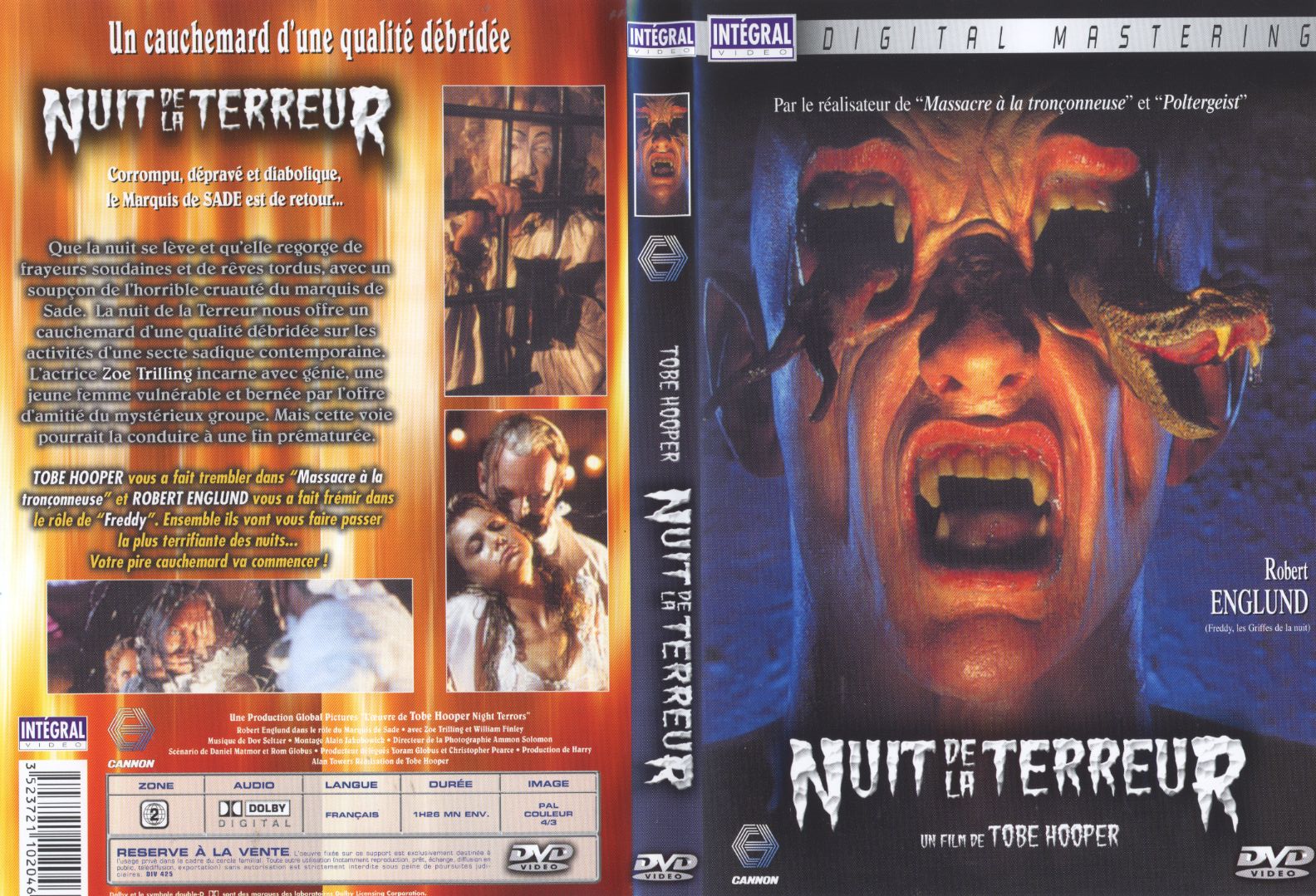 Jaquette DVD Nuit de la terreur