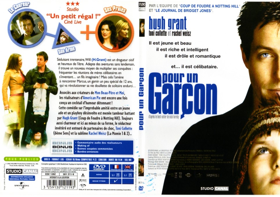 Jaquette DVD Pour un garcon - SLIM