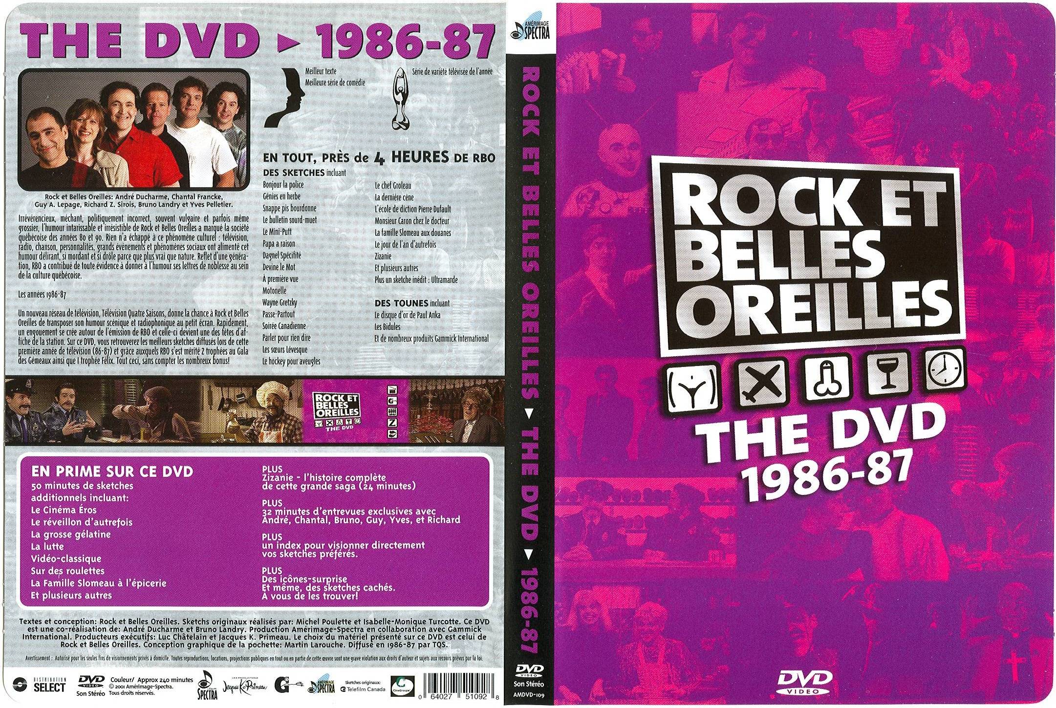 Jaquette DVD Rock et belles oreilles 1986-87