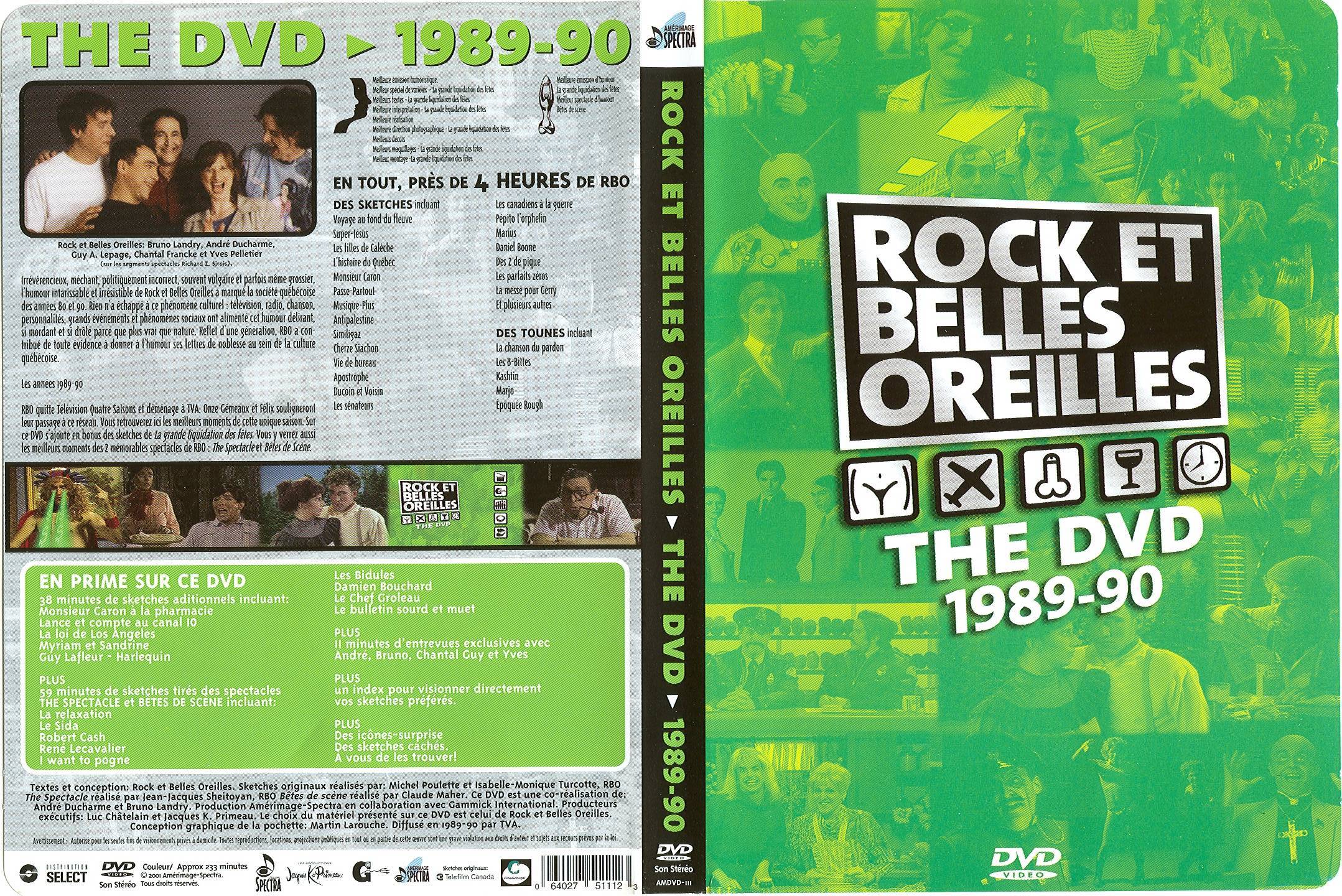 Jaquette DVD Rock et belles oreilles 1989-90