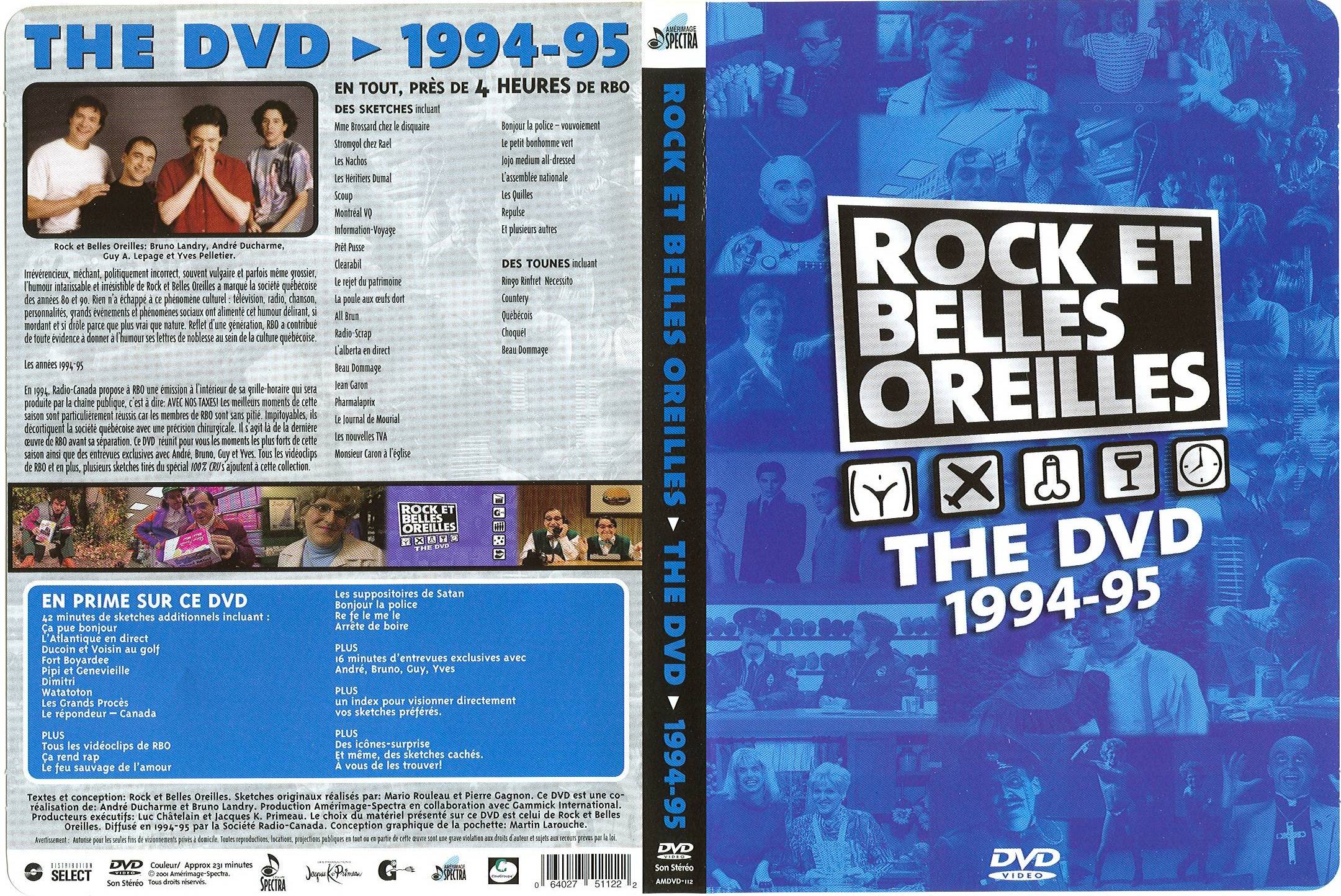 Jaquette DVD Rock et belles oreilles 1994-95