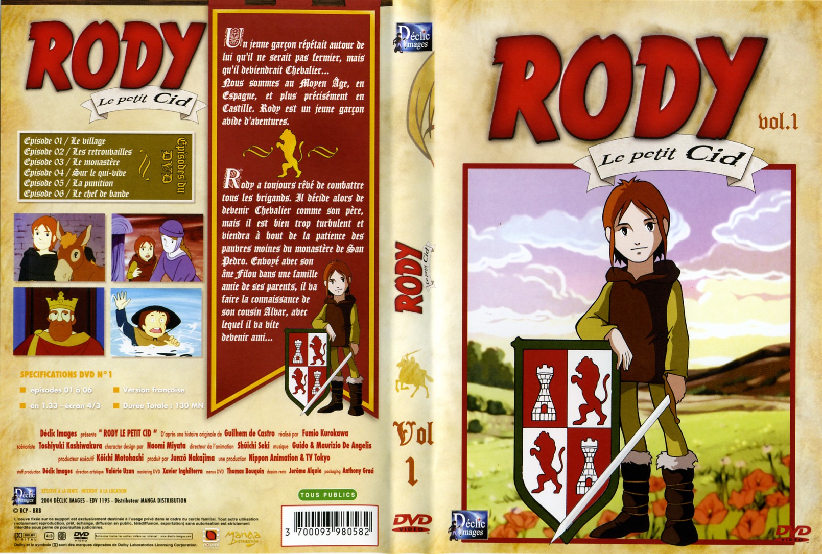 Jaquette DVD Rody le petit cid vol 1