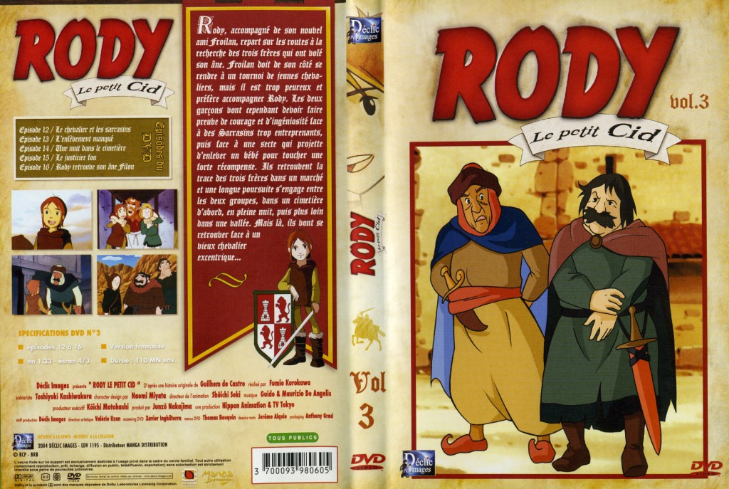 Jaquette DVD Rody le petit cid vol 3