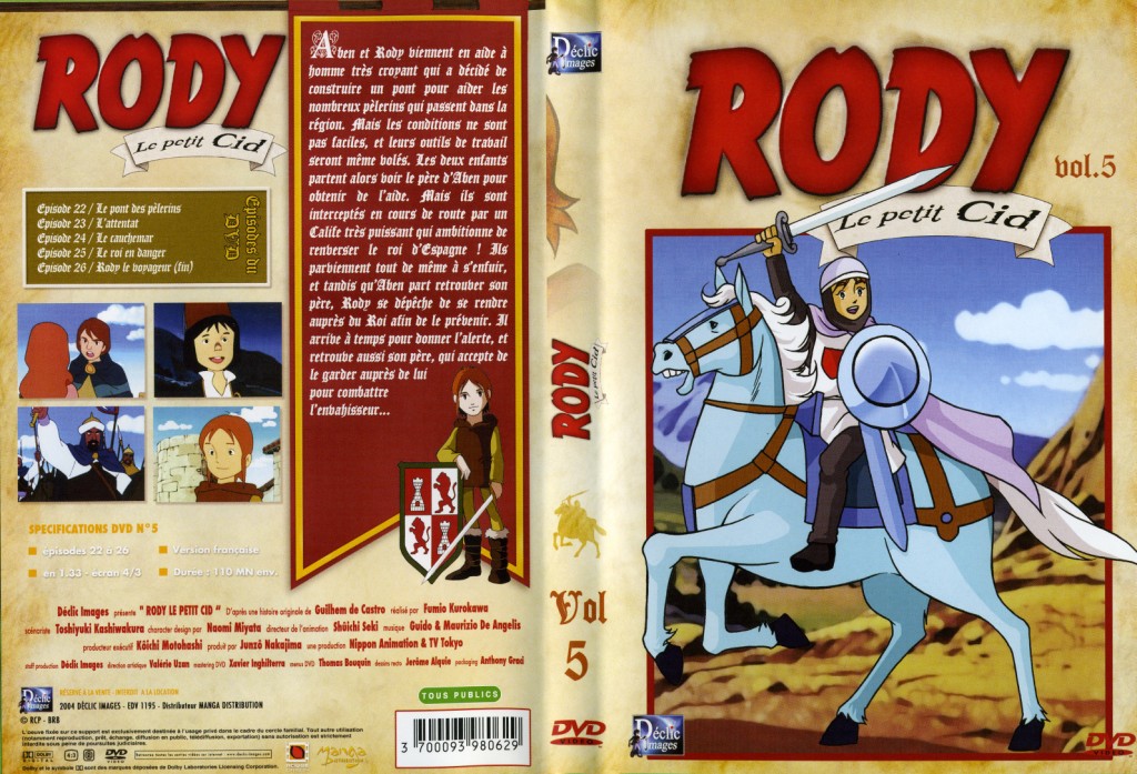 Jaquette DVD Rody le petit cid vol 5