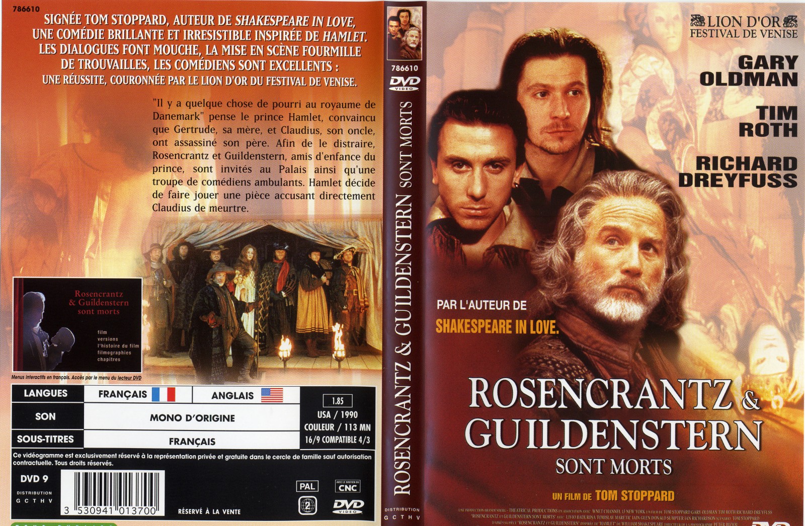 Jaquette DVD Rosencrantz et Guildenstern sont morts