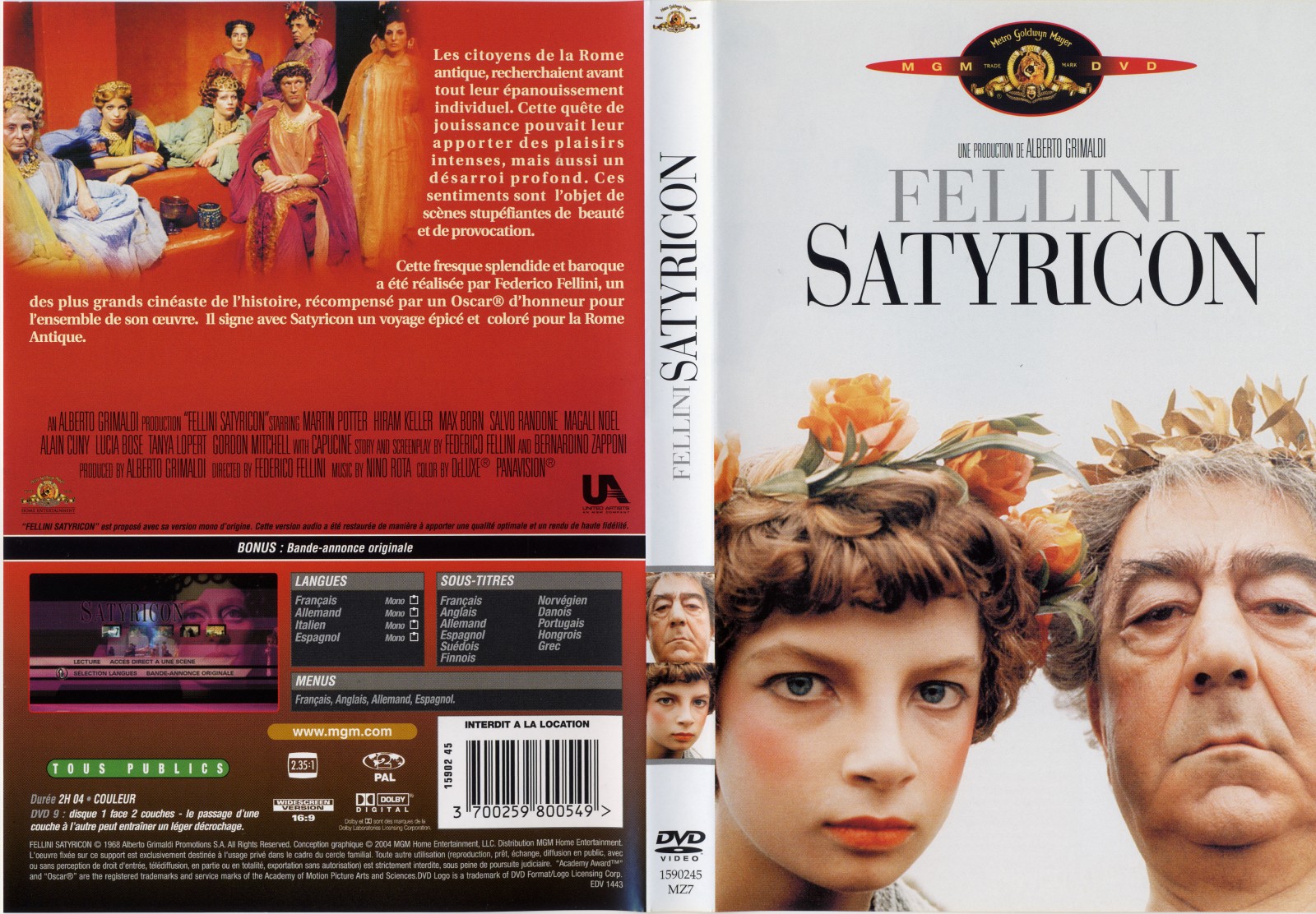 Jaquette DVD Satyricon