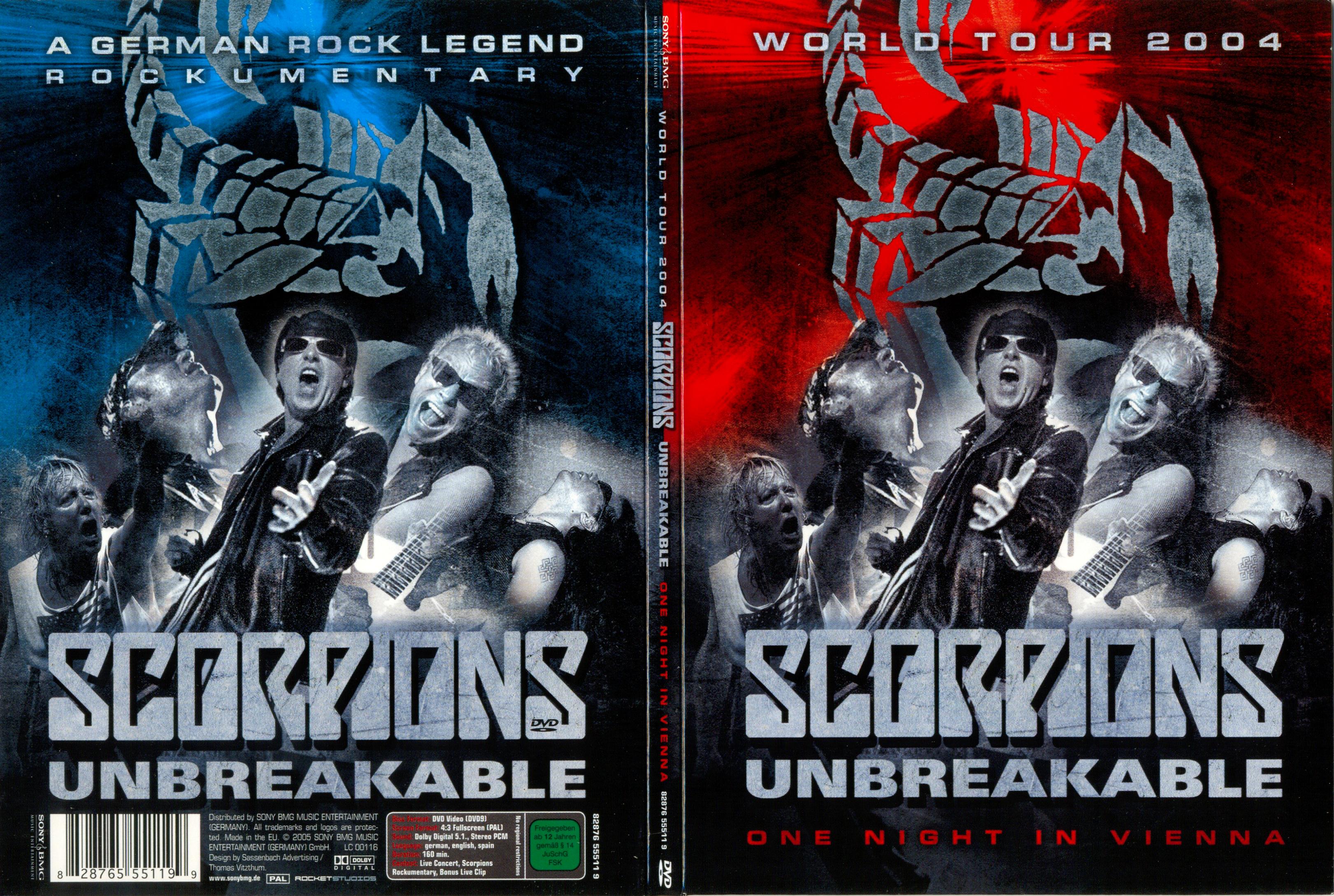 Jaquette DVD Scorpions - Unbreakable - One Night In Vienna