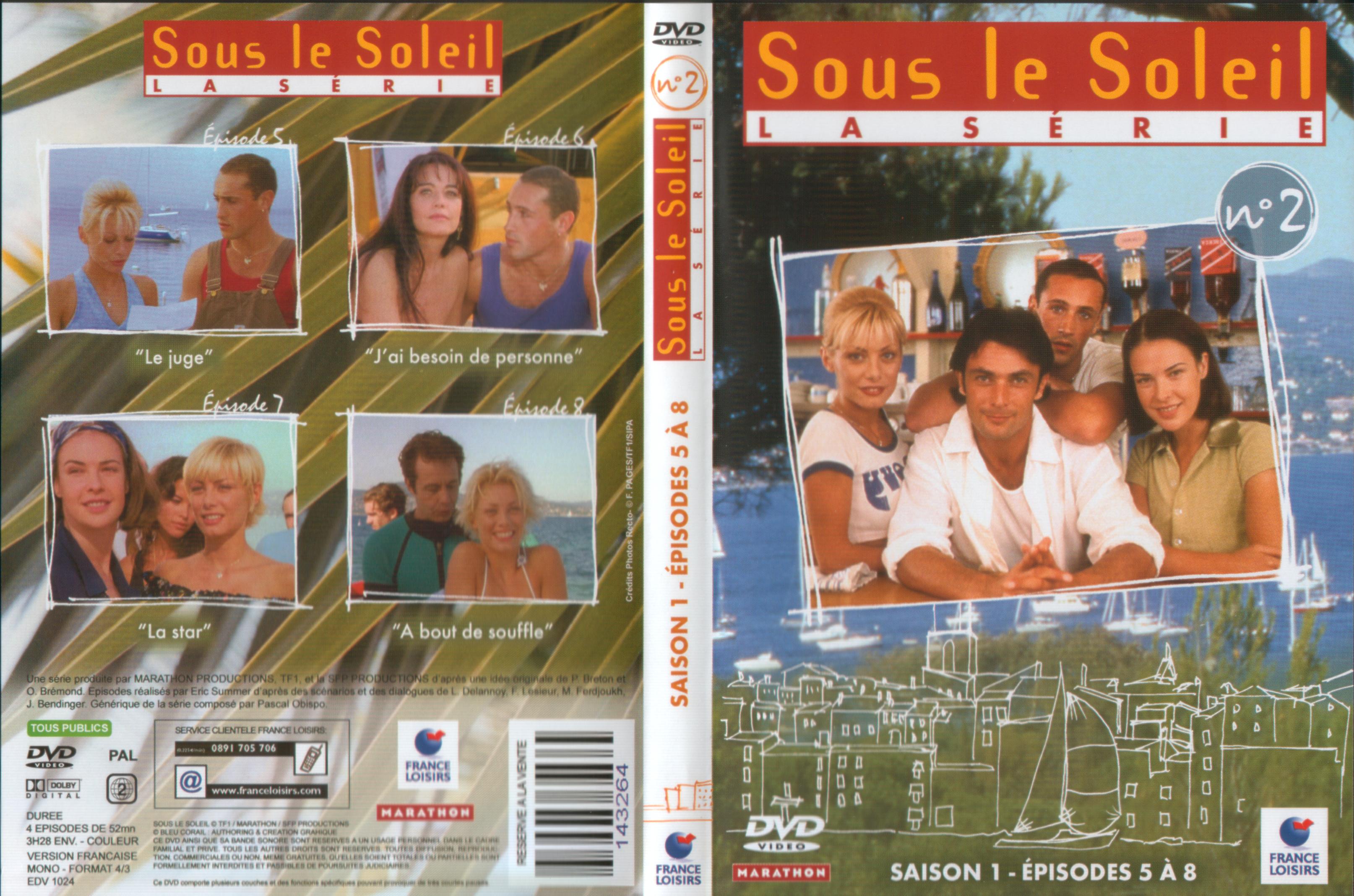 Jaquette DVD Sous le soleil saison 1 vol 2 v2